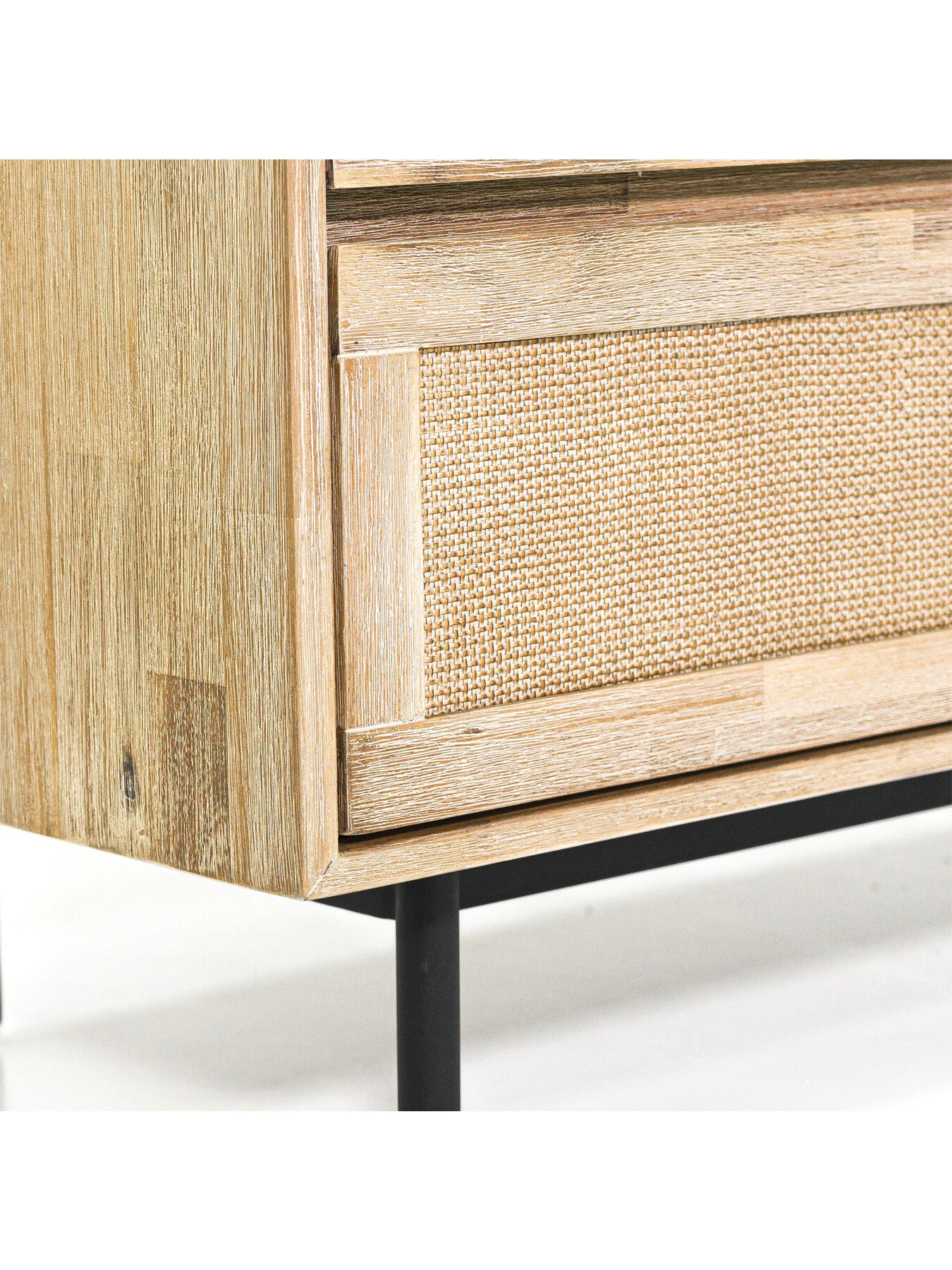 Bronks Black Desk with Two Drawers