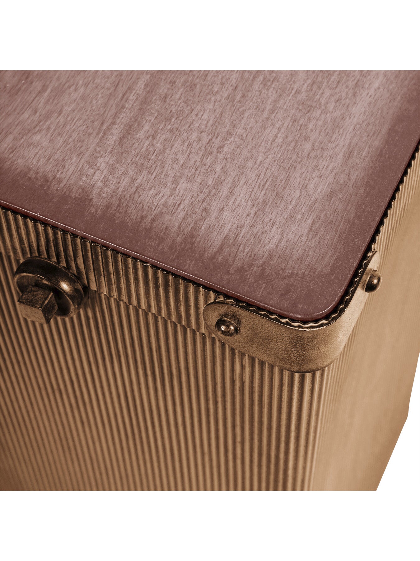 Hunter Corrugated Antique Gold Storage Trunk Ac