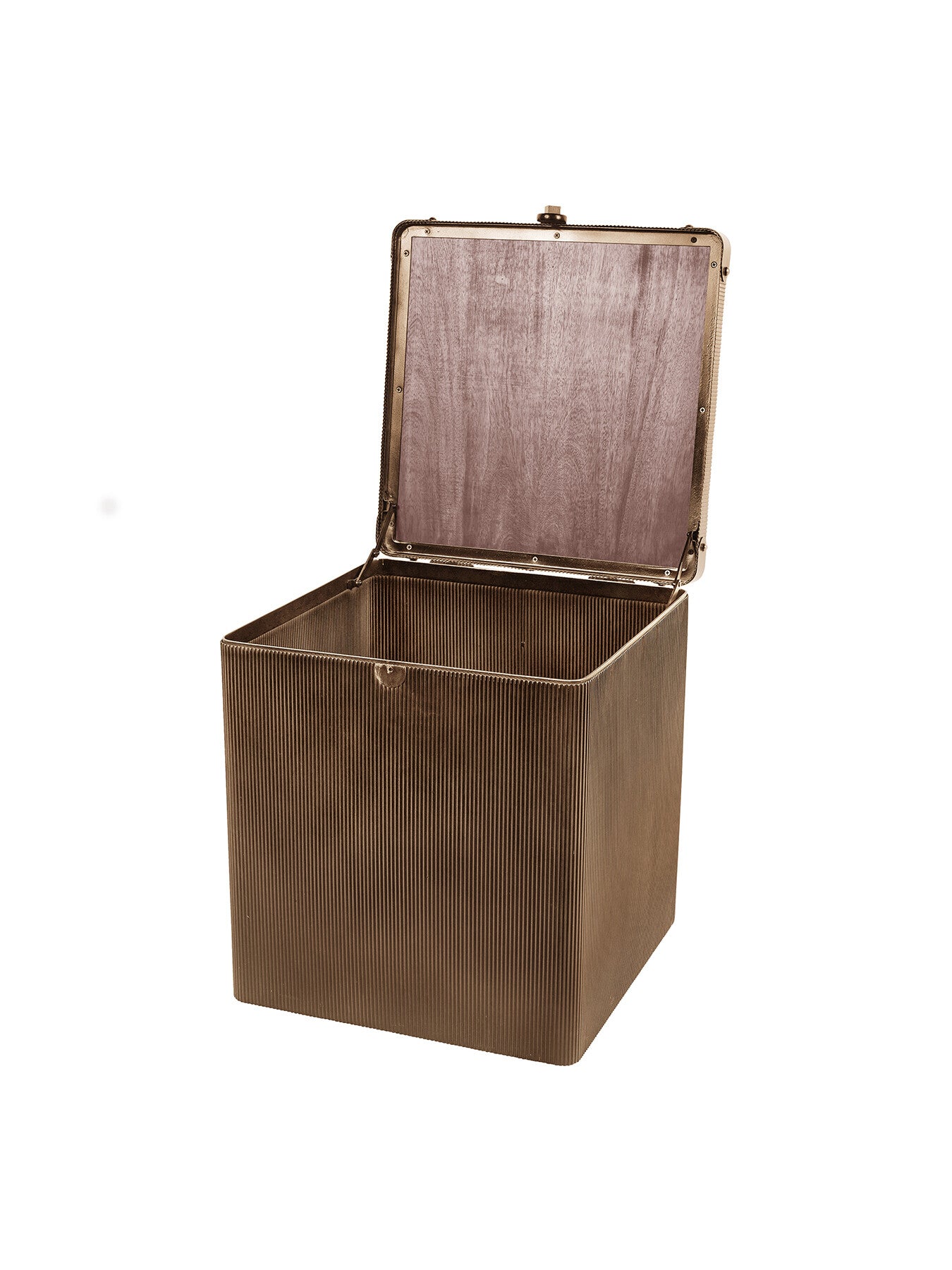 Hunter Corrugated Antique Gold Storage Trunk