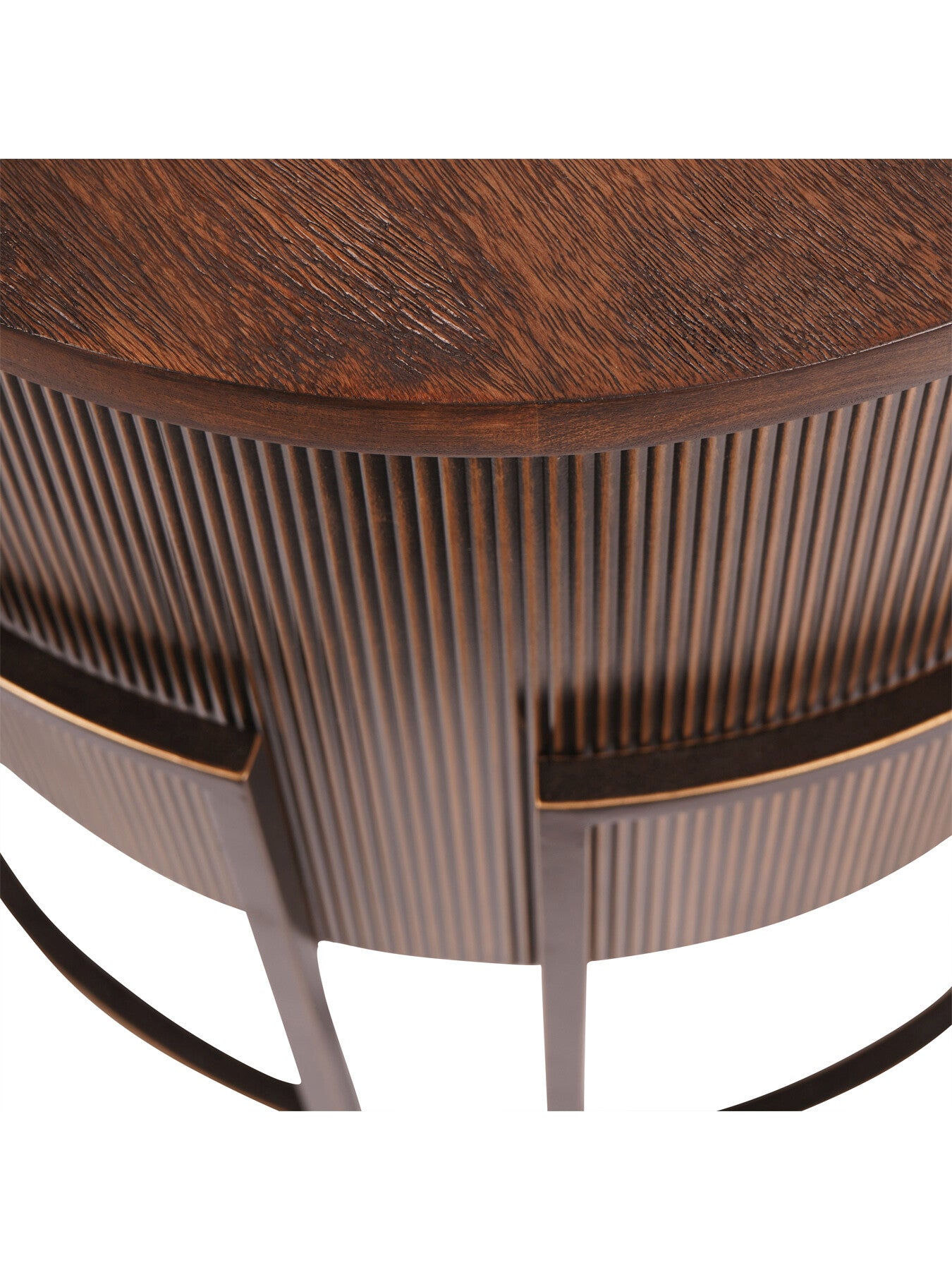 Hunter Corrugated Antique Gold End Table