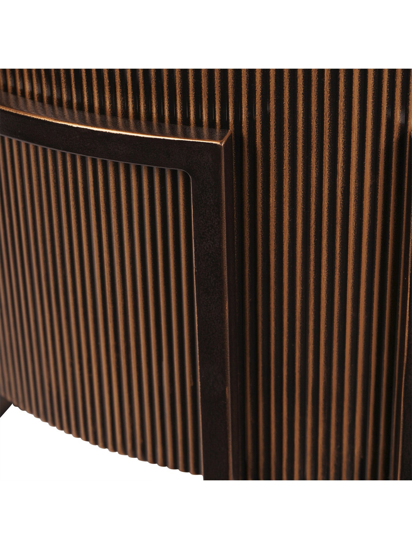 Hunter Corrugated Antique Gold End Table