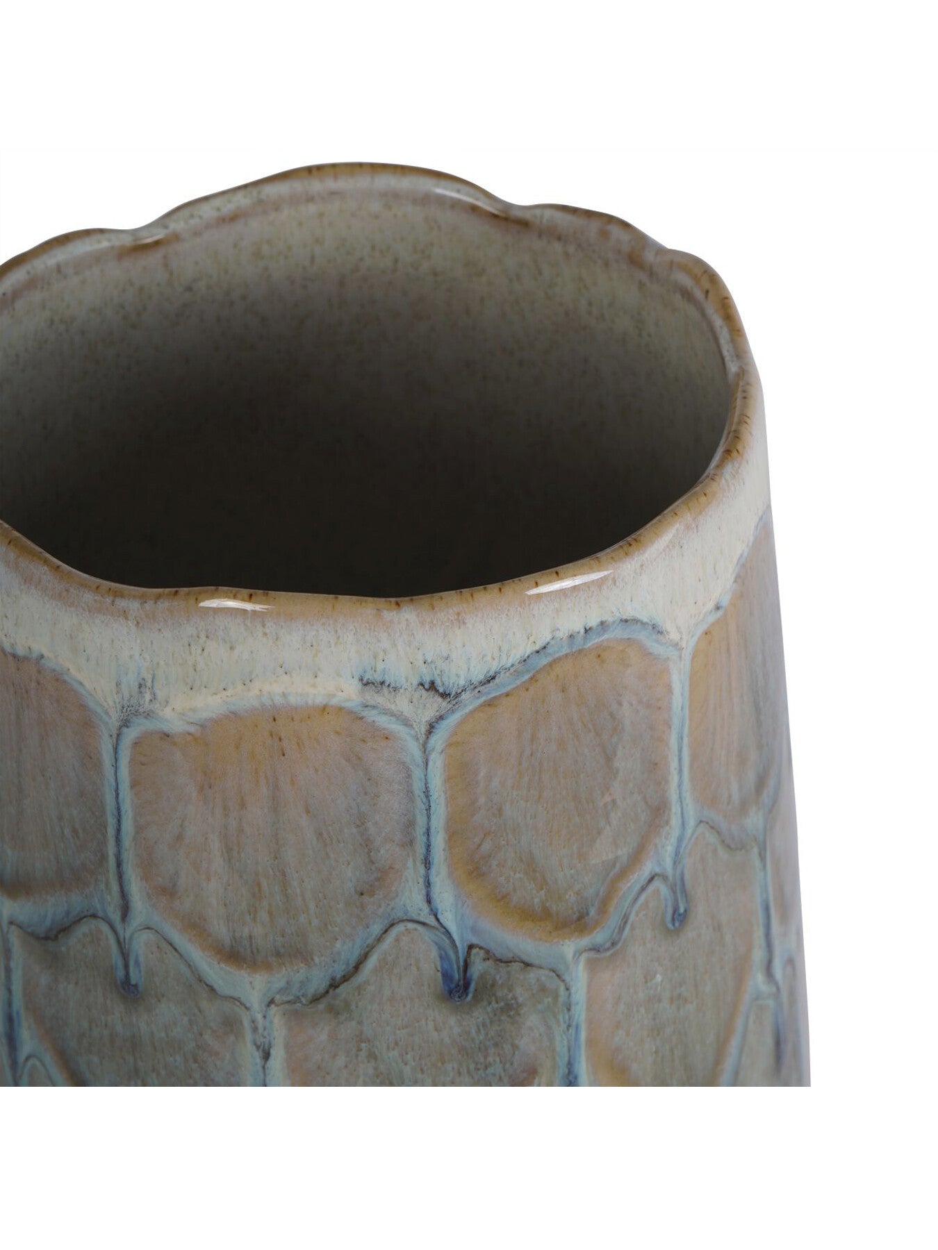 Armadillo Azure Ceramic Vase