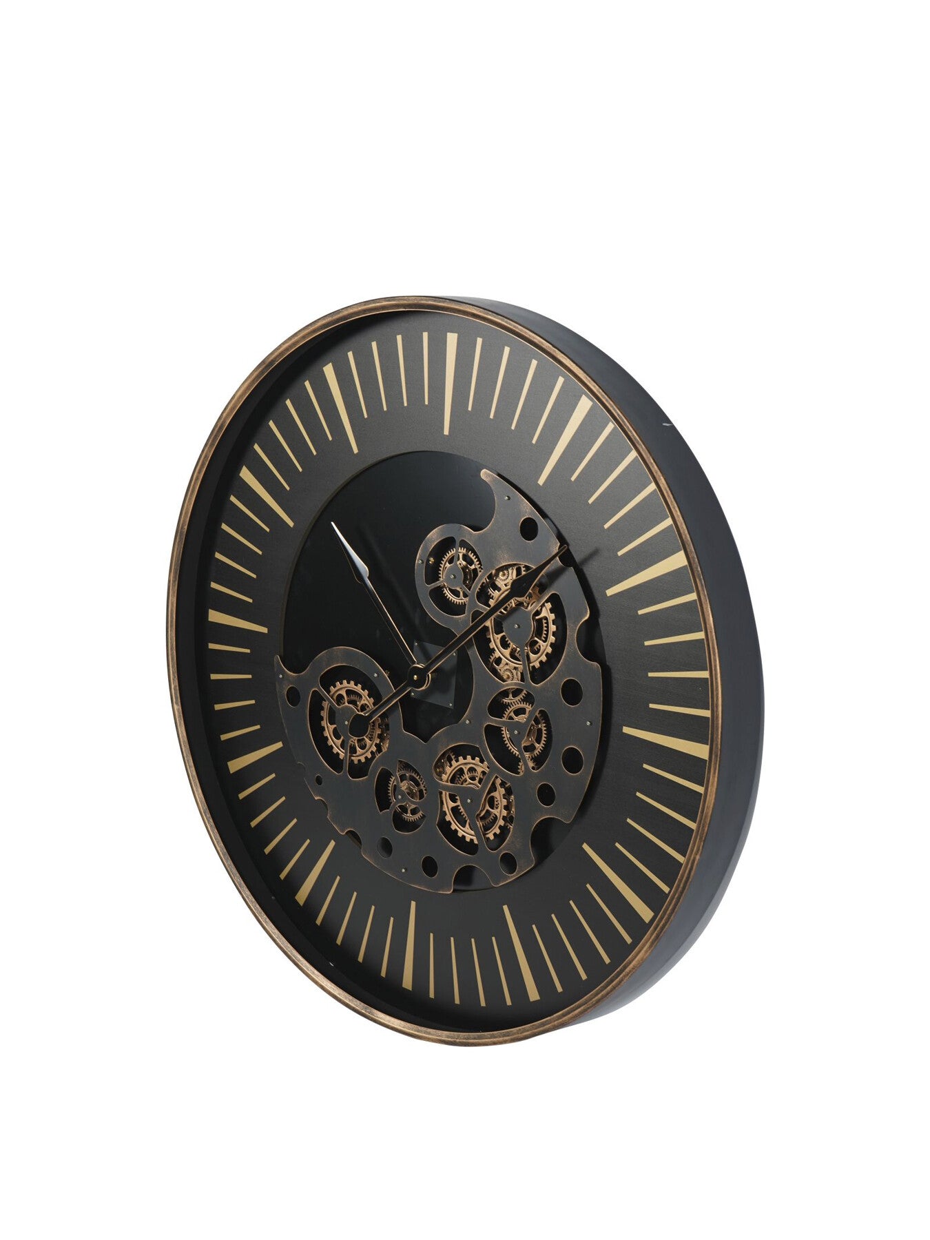Palladium Wall Clock with moving Dials 80cm