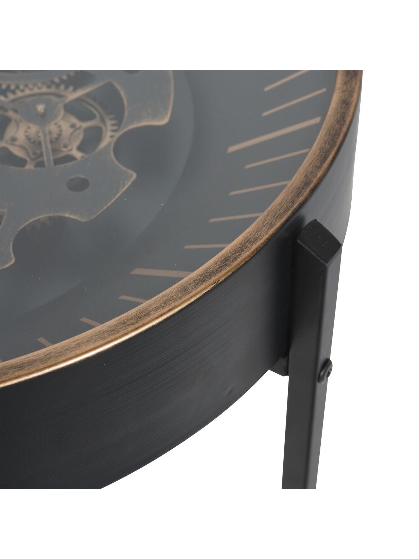 Palladium Side Table with Moving Dials Black Gold