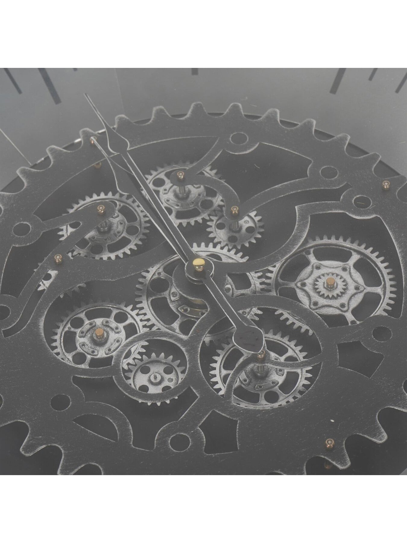 Palladium Side Table Clock with Moving Dials B