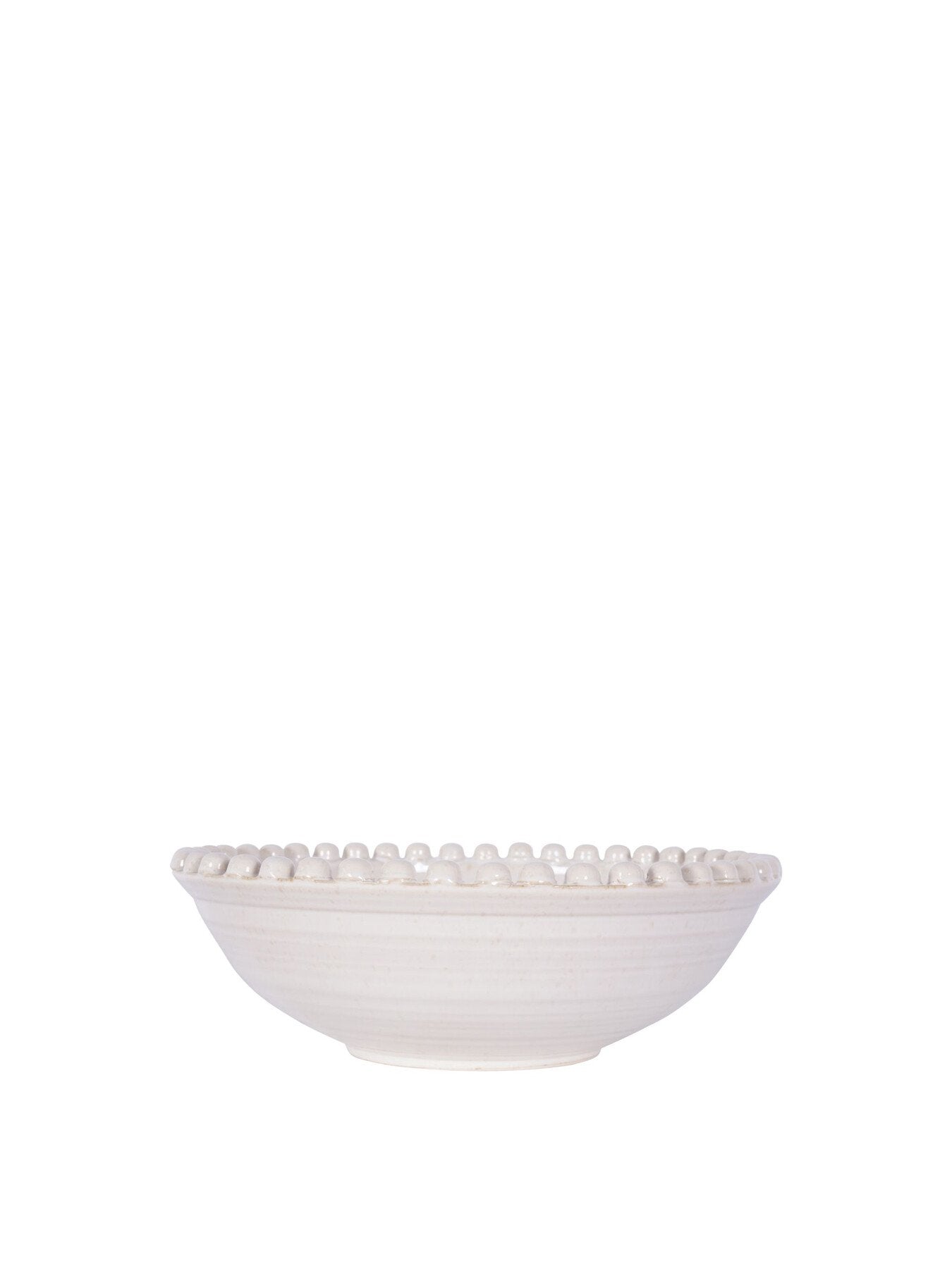 Mediterranean Reactive Glaze Ceramic Bowl Cream