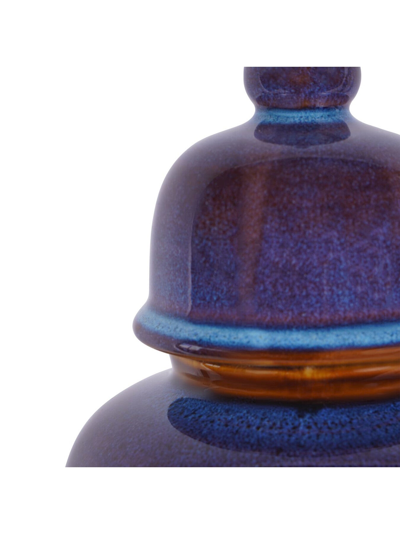 Mediterranean Ginger Jar Reactive Glazed Ceramic Blue