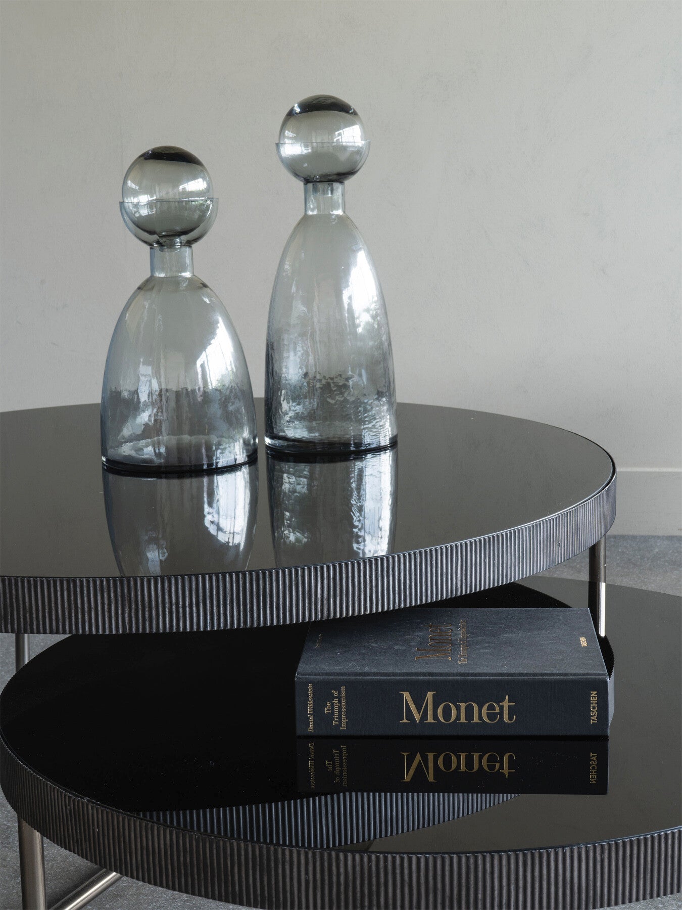 Vitrum Smoked Bottle Vase 37cm