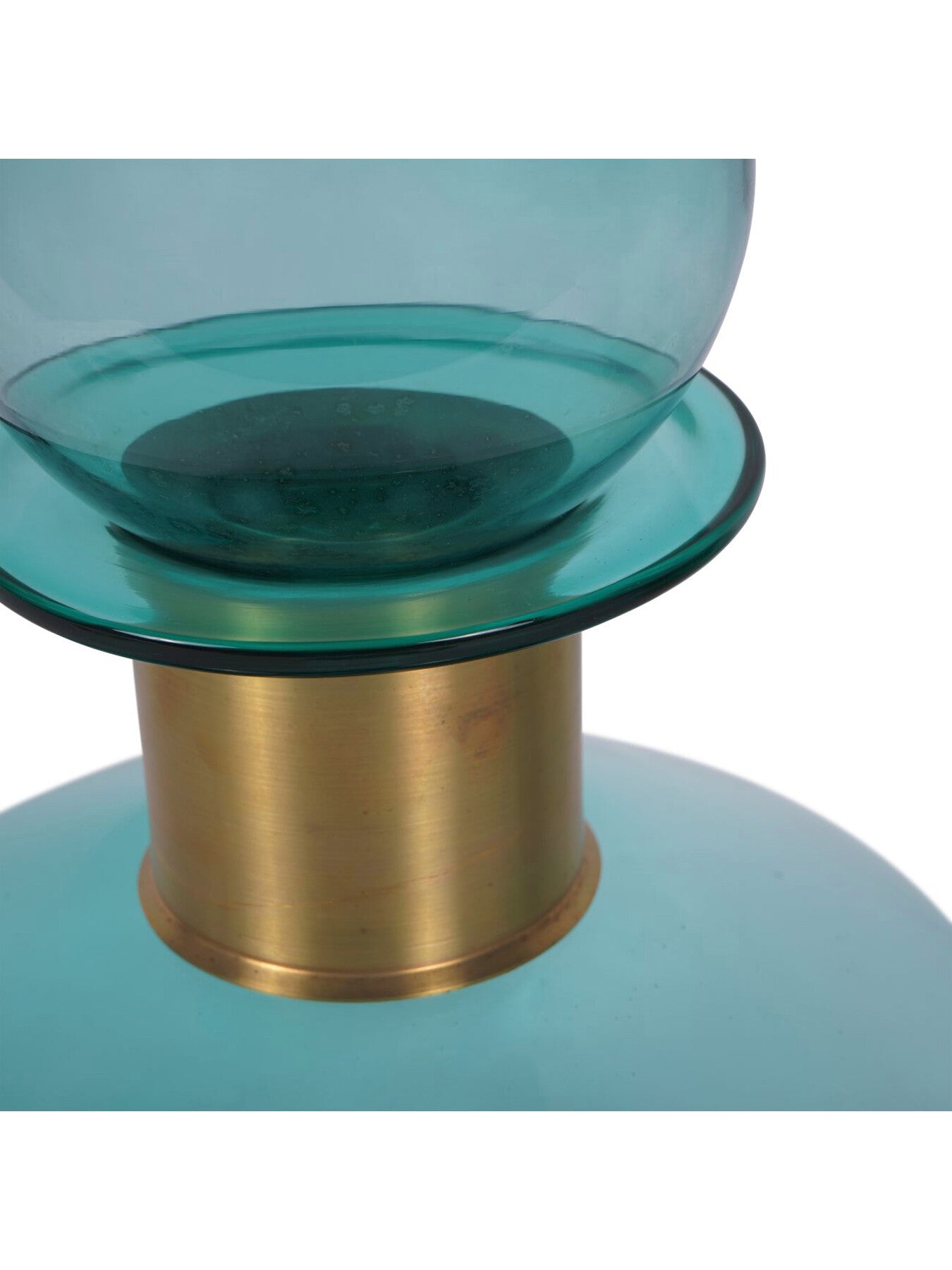 Jorum Collection Glass Bottle Wide with Lid Brass Detai