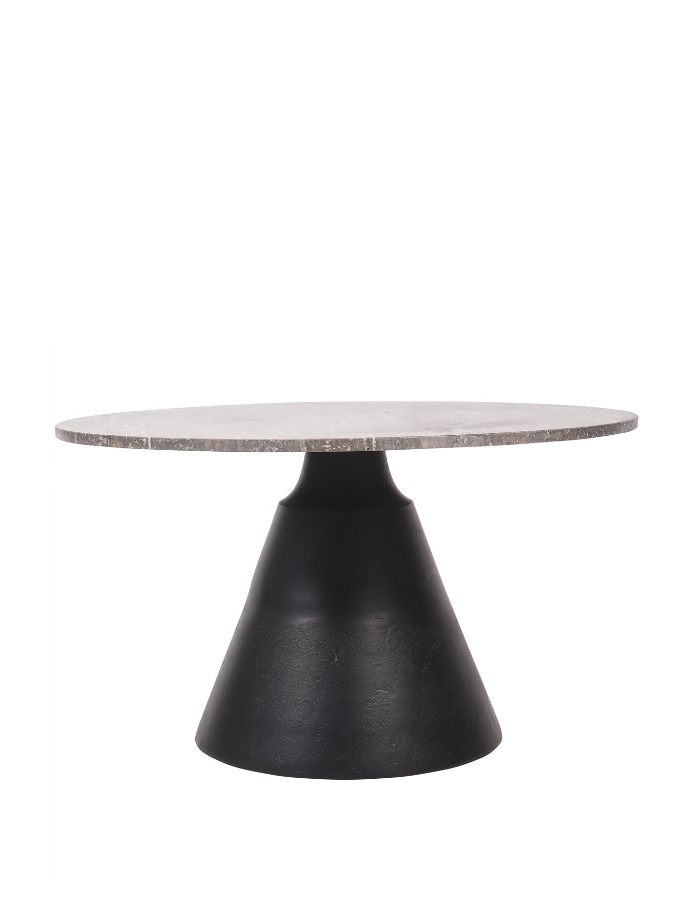 Clifton II Charcoal Black and Dark Travertine Coffee Table