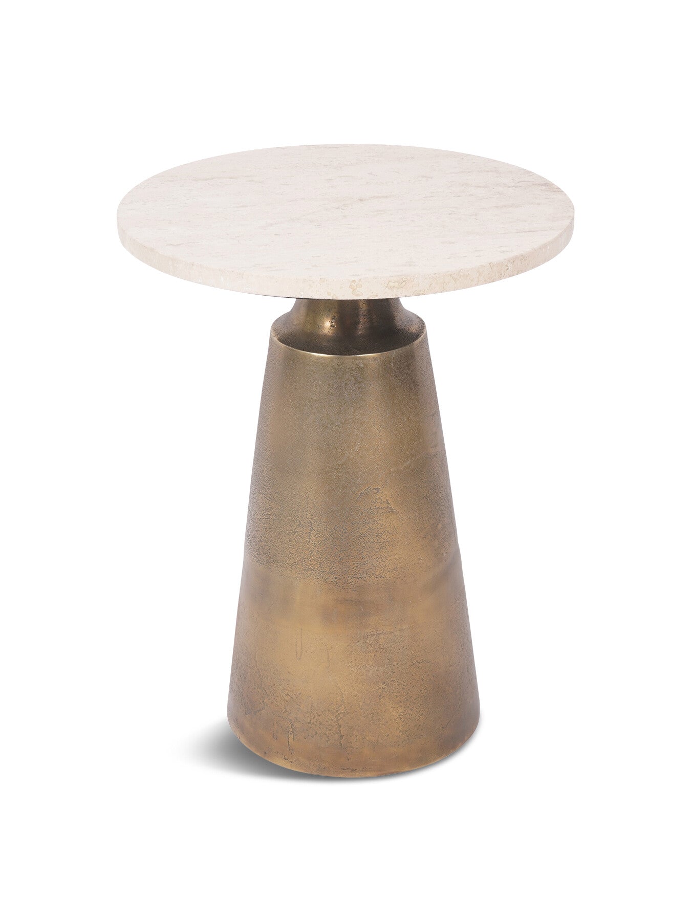 Clifton II Light Travertine Side Table 40cm