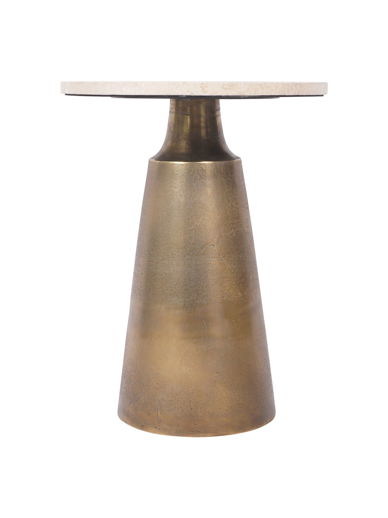 Clifton II Light Travertine Side Table 40cm
