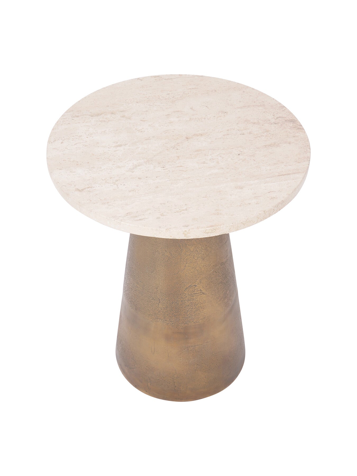 Clifton II Light Travertine Side Table 40cm