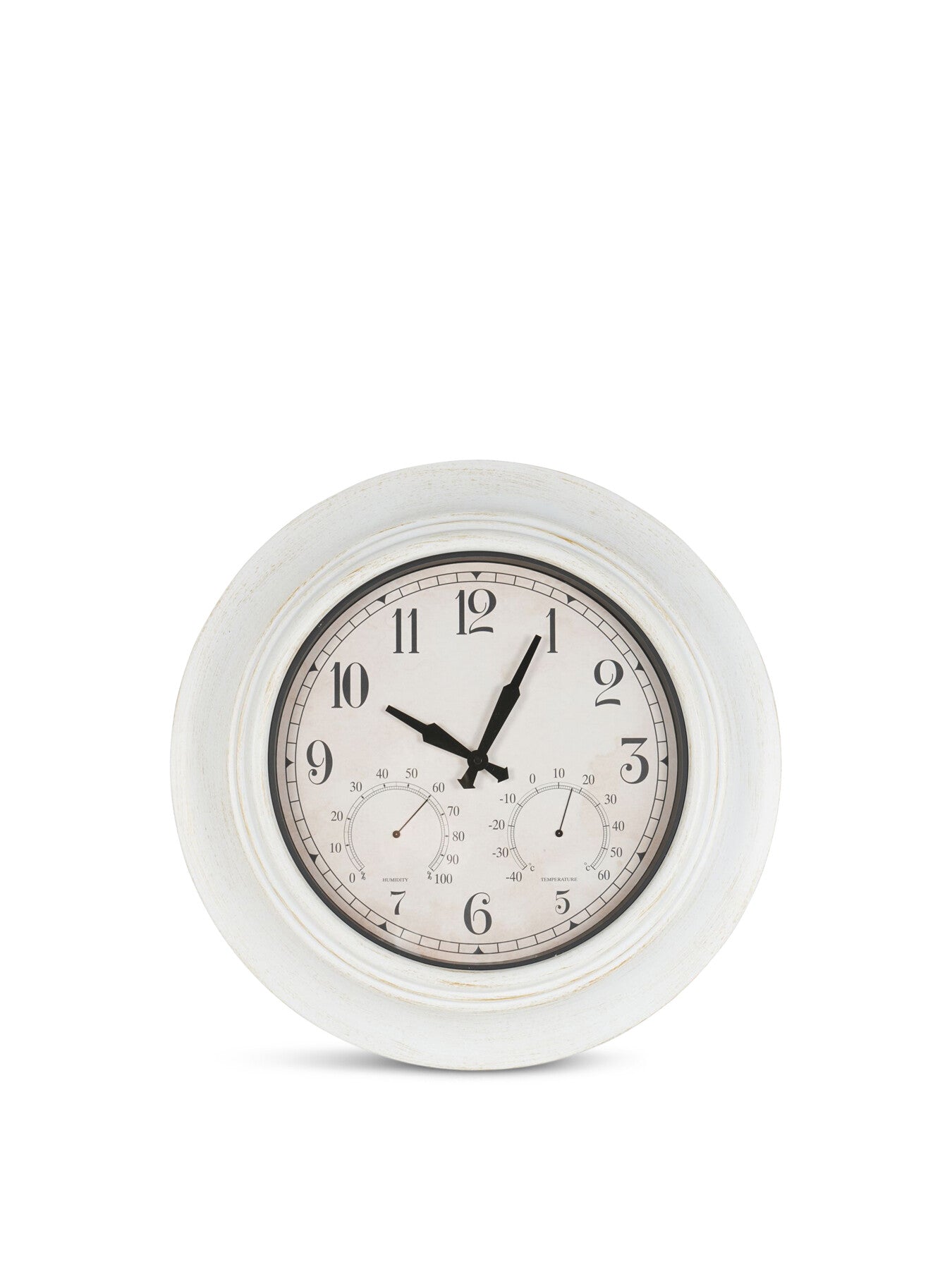 Outdoor Metal Clock with Temperature and Humid
