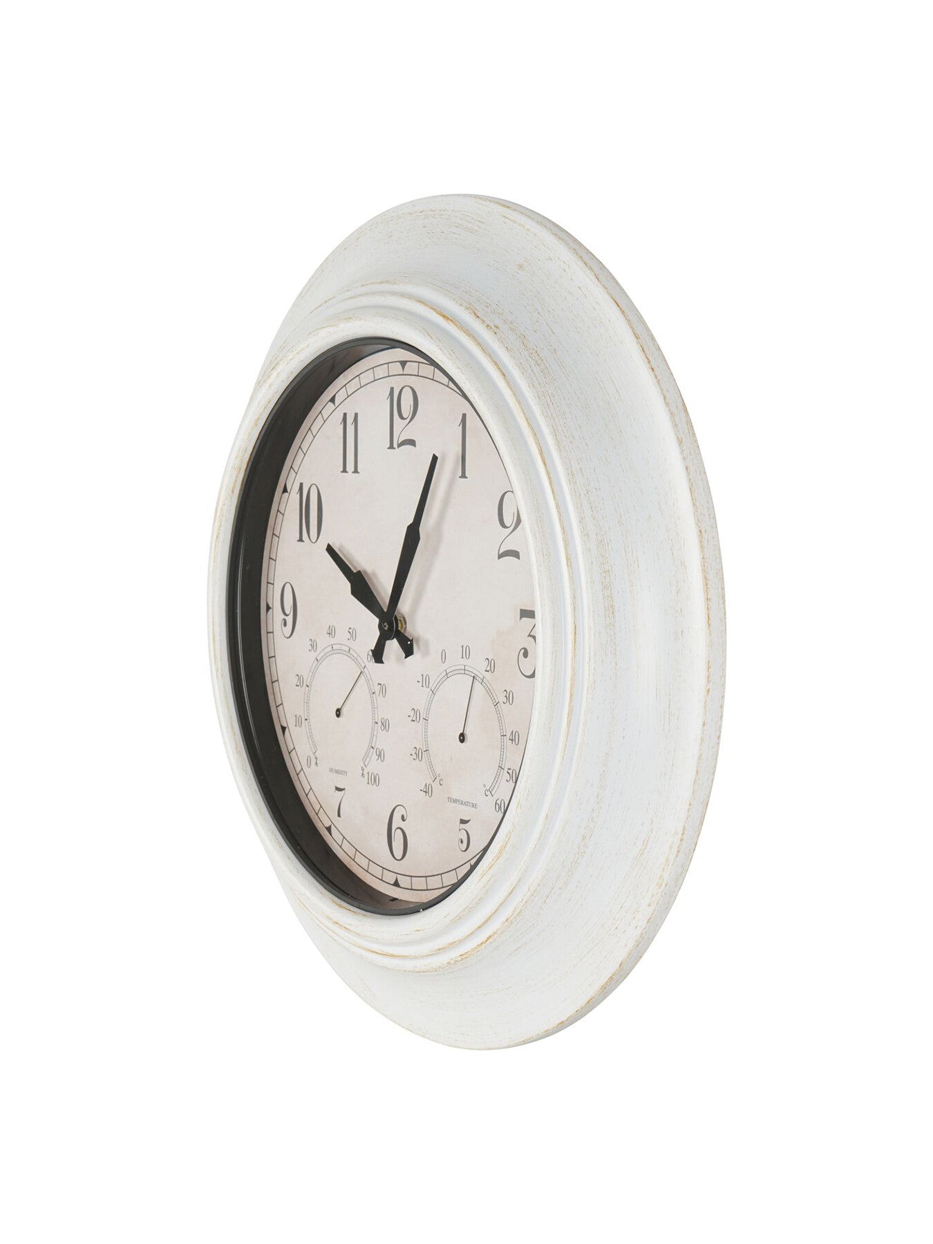 Outdoor Metal Clock with Temperature and Humid