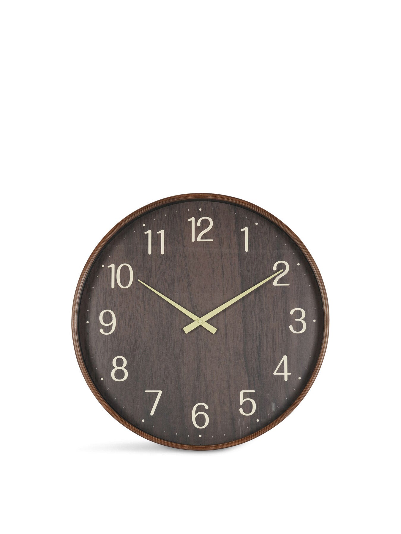 Grain Effect Clock 53cm Brown