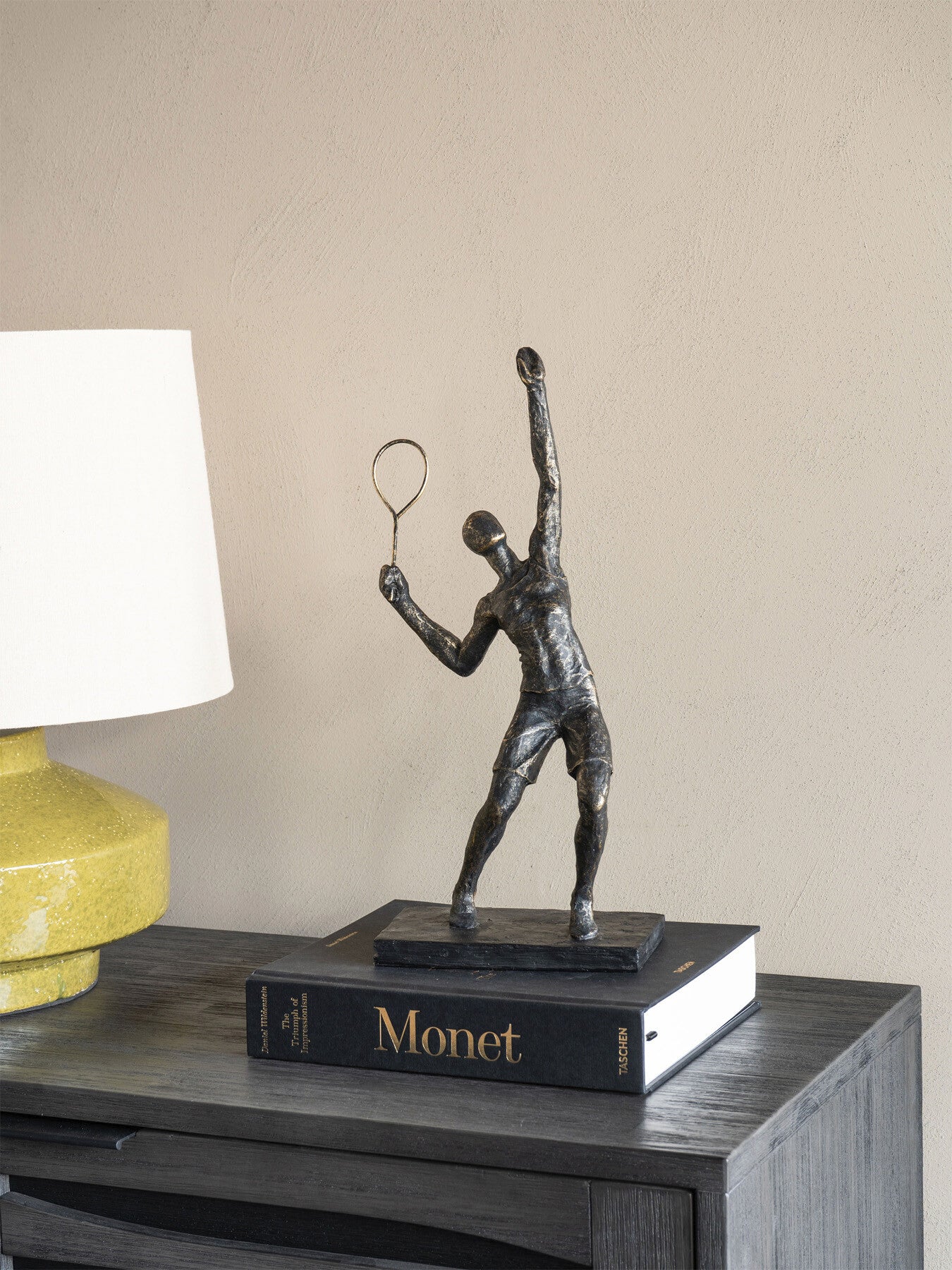 Raquet Player Sculpture