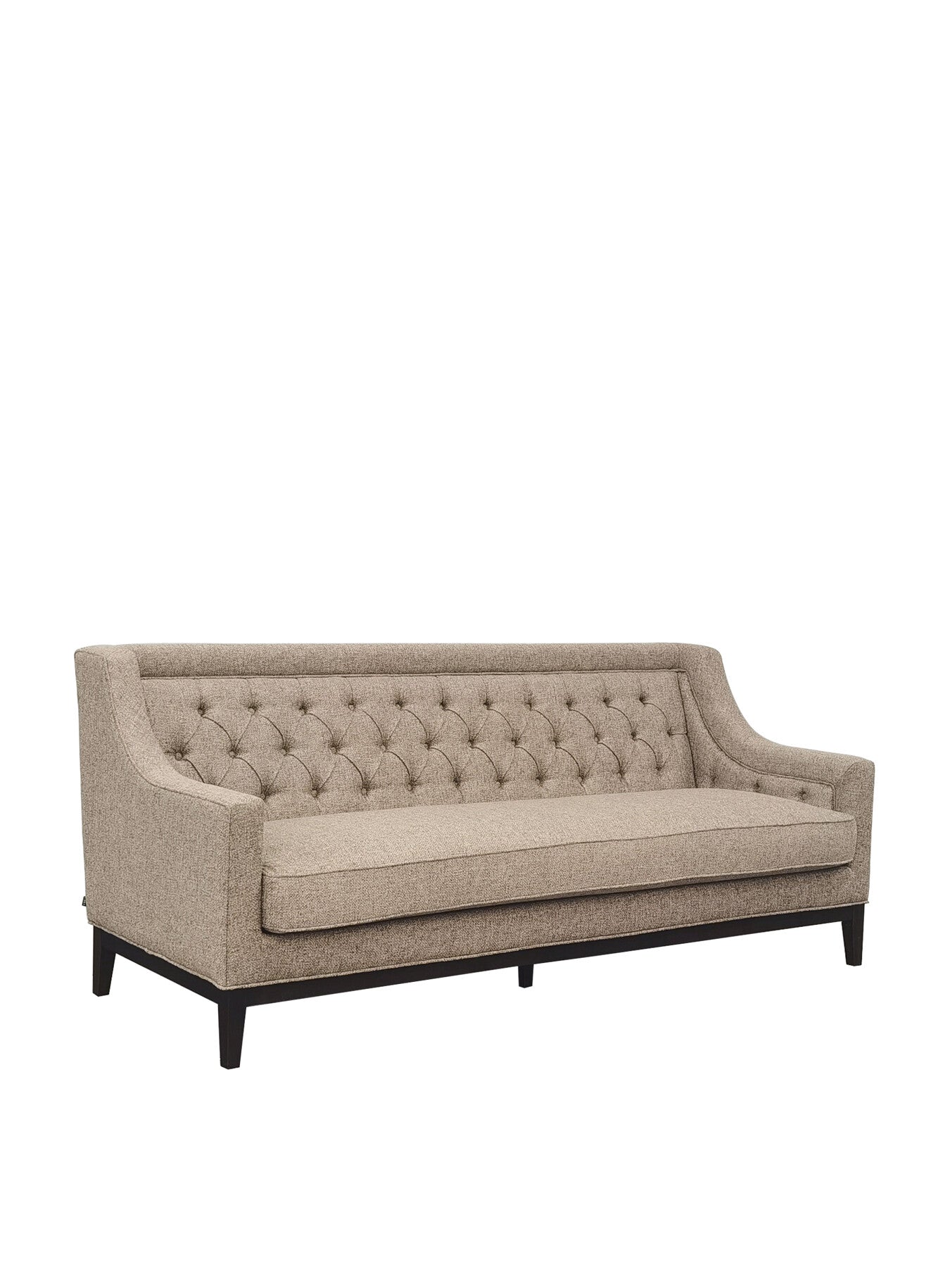 Theodore Buttoned Sofa Dark Taupe