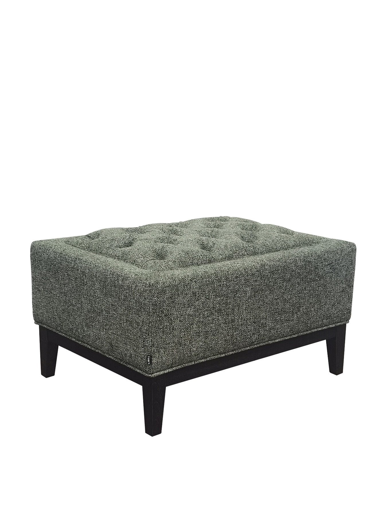 Theodore Buttoned Stool Forest Green