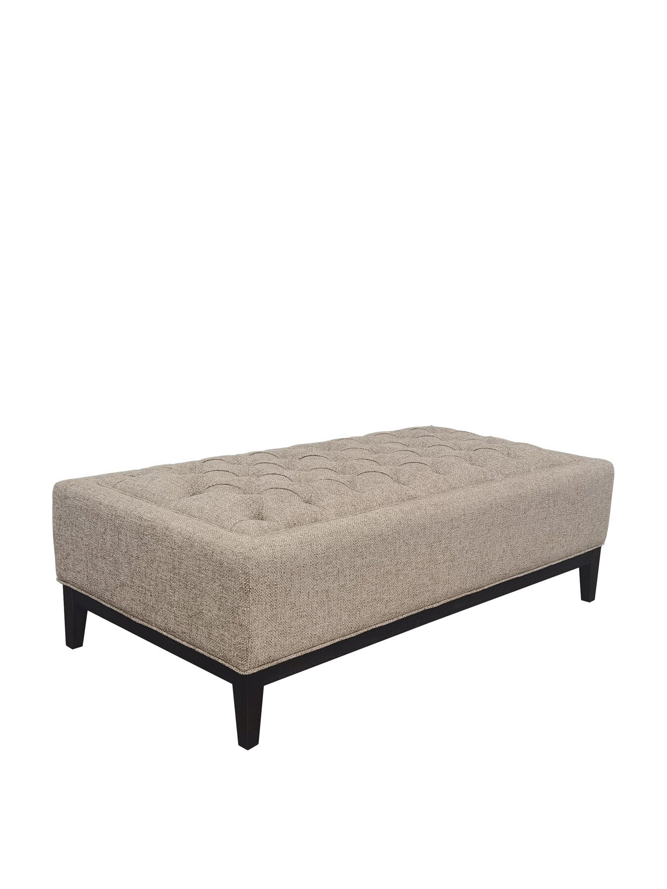 Theodore Buttoned XL Ottoman Dark Taupe