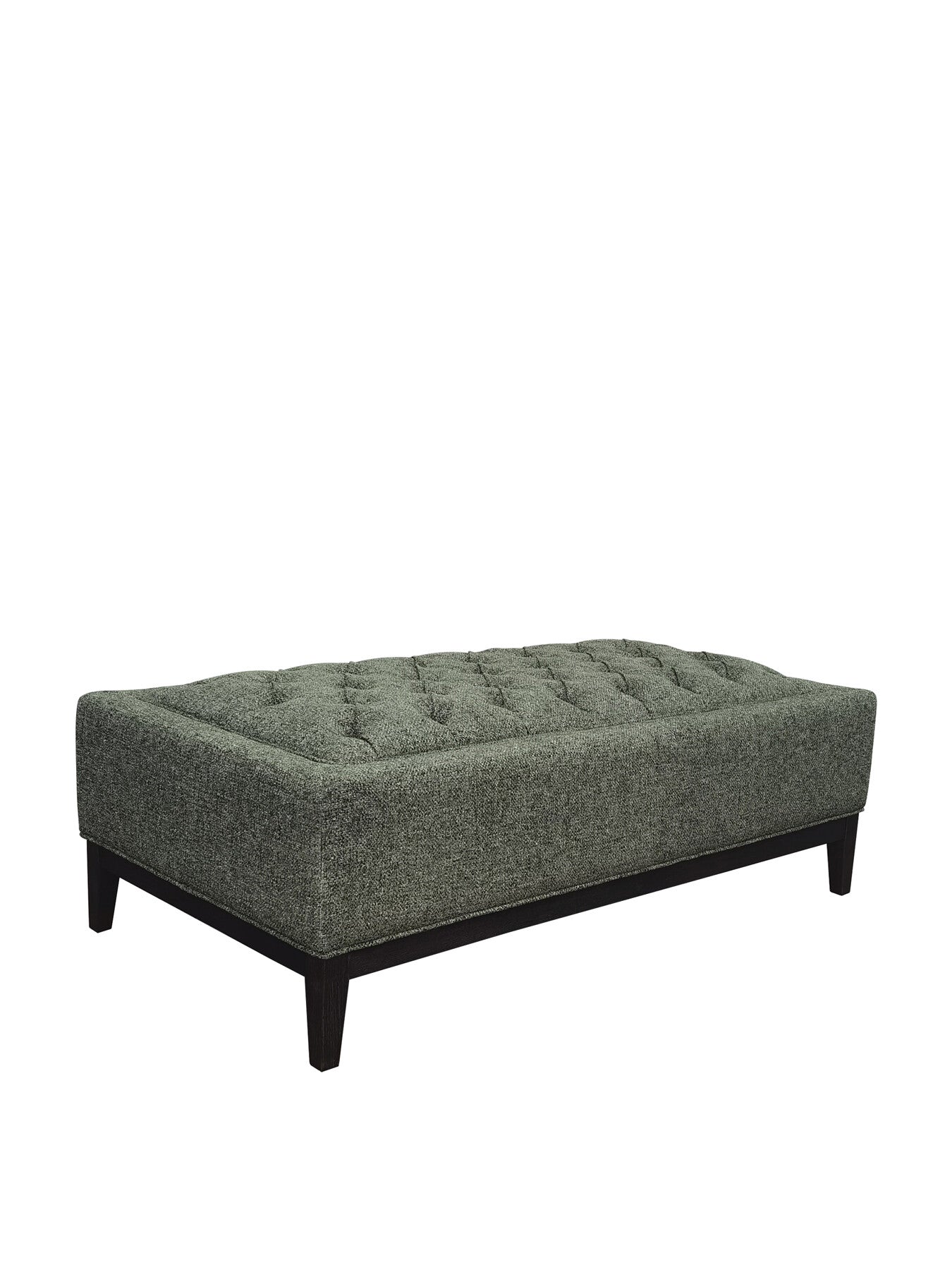 Theodore Buttoned XL Ottoman Forest Green