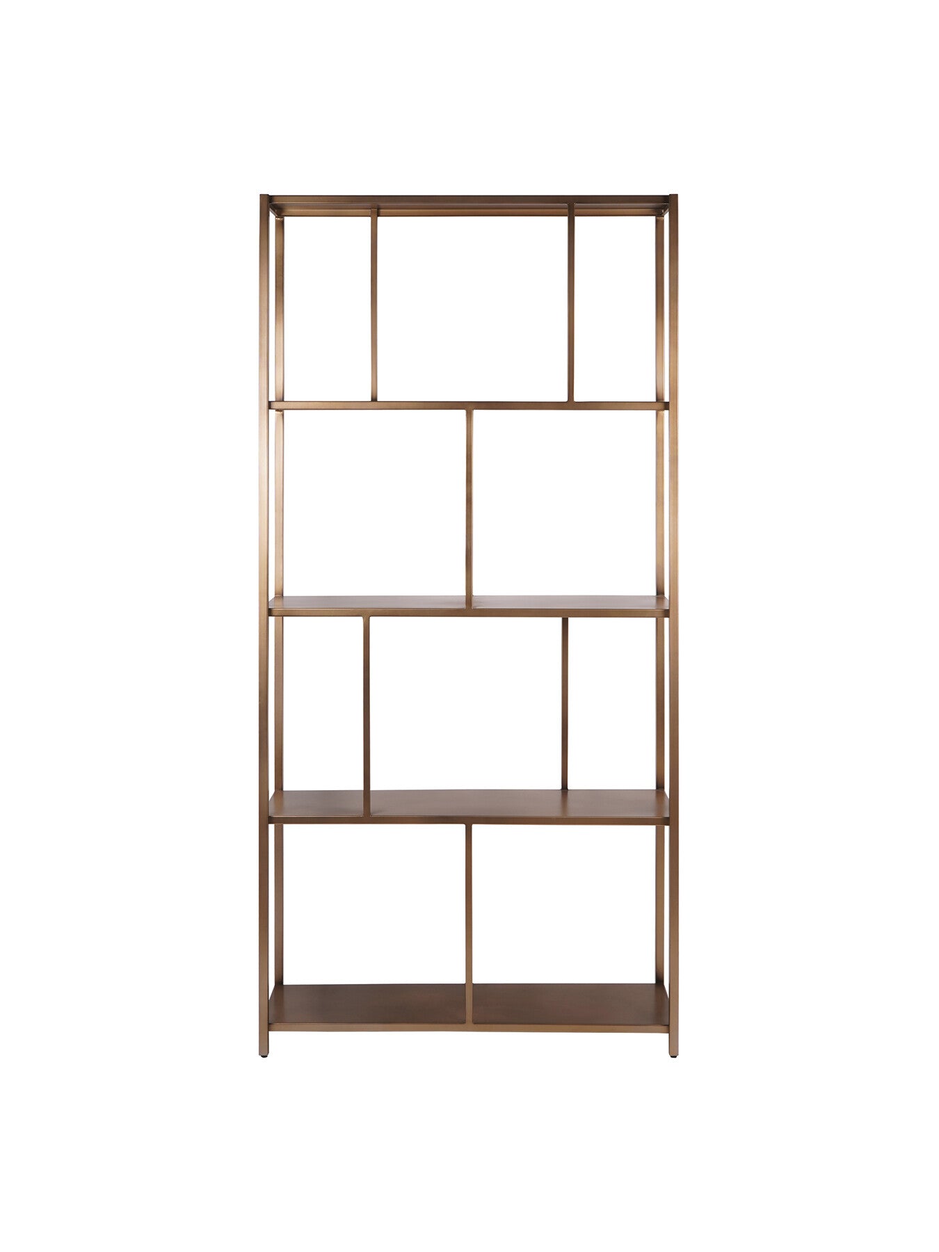 Brooks Tall Shelving Unit Brushed Champagne