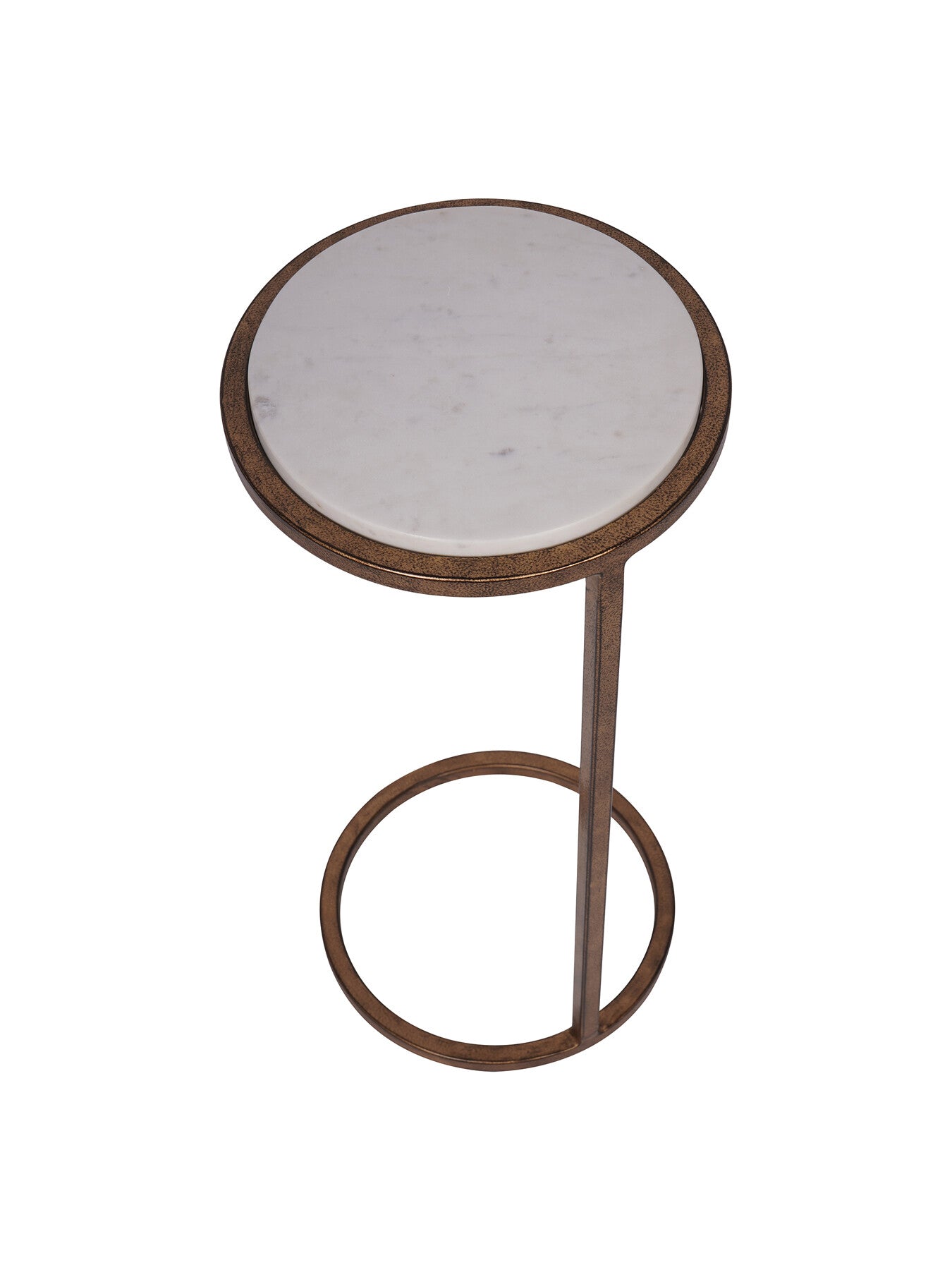 Iota Accent Table White Banswara Marble