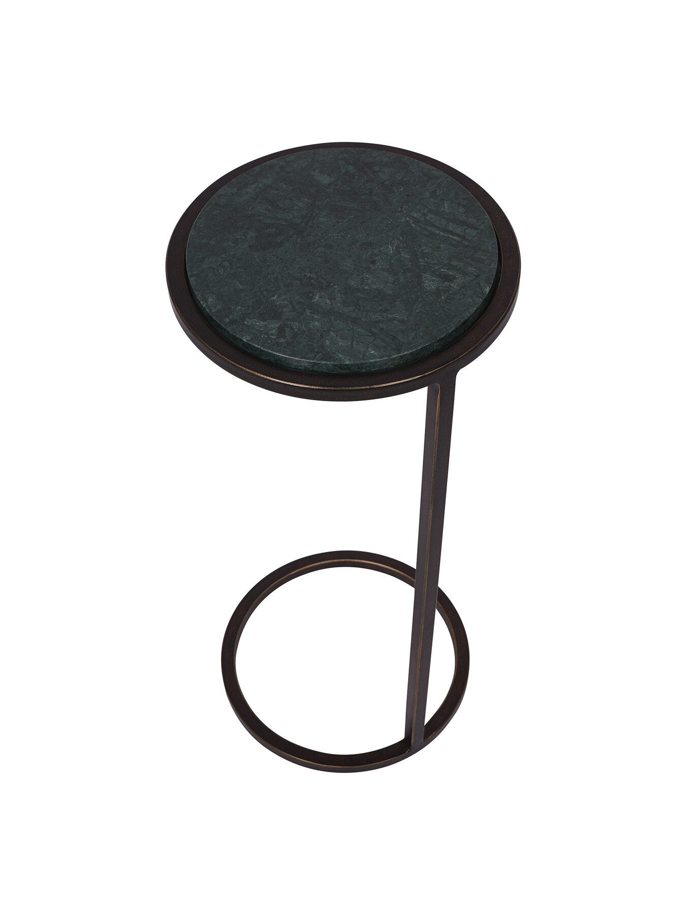 Iota Accent Table Green Panna Marble