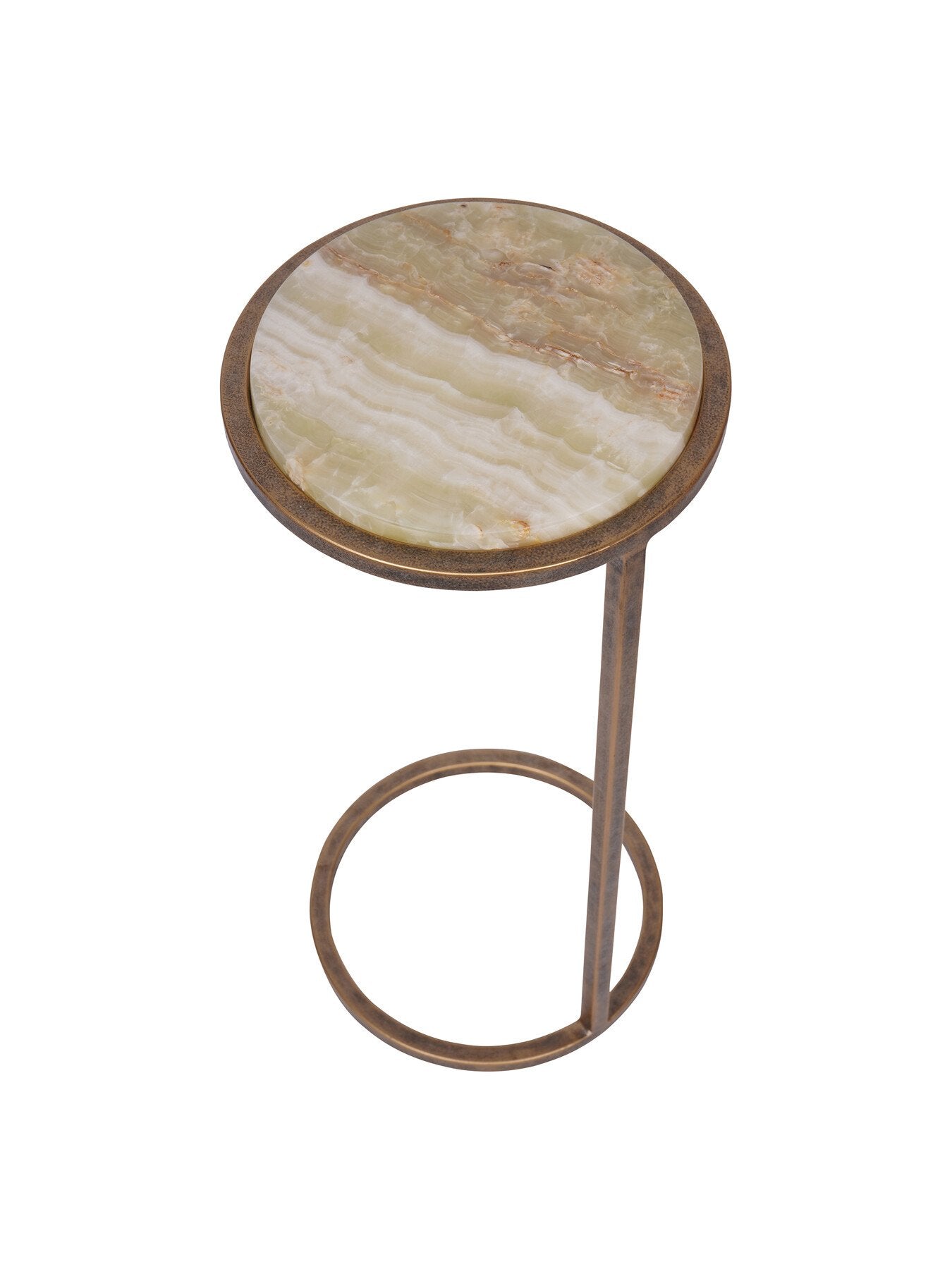 Iota Accent Table Green Onyx