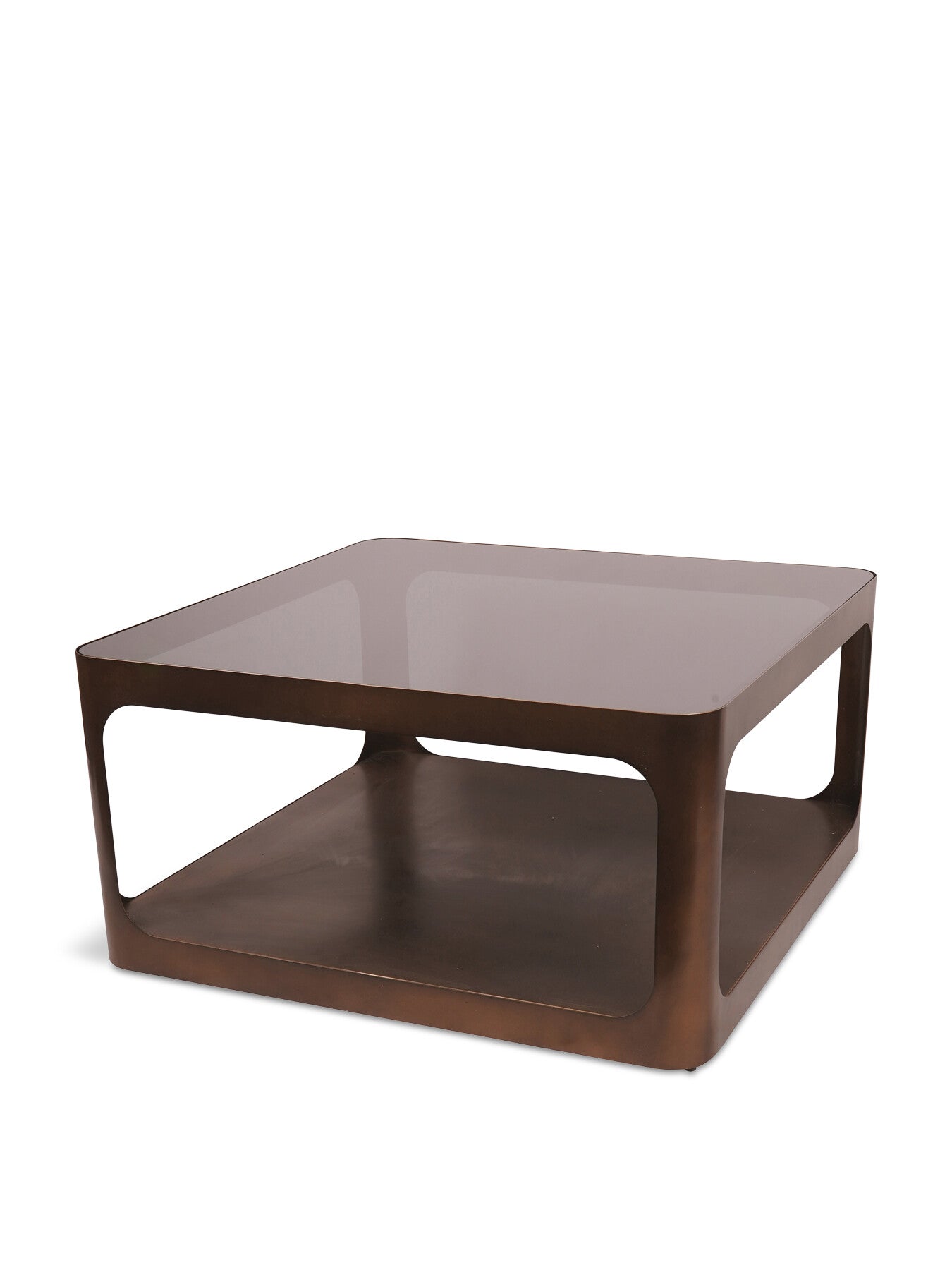 Thorpe Metal and Glass Square Coffee Table