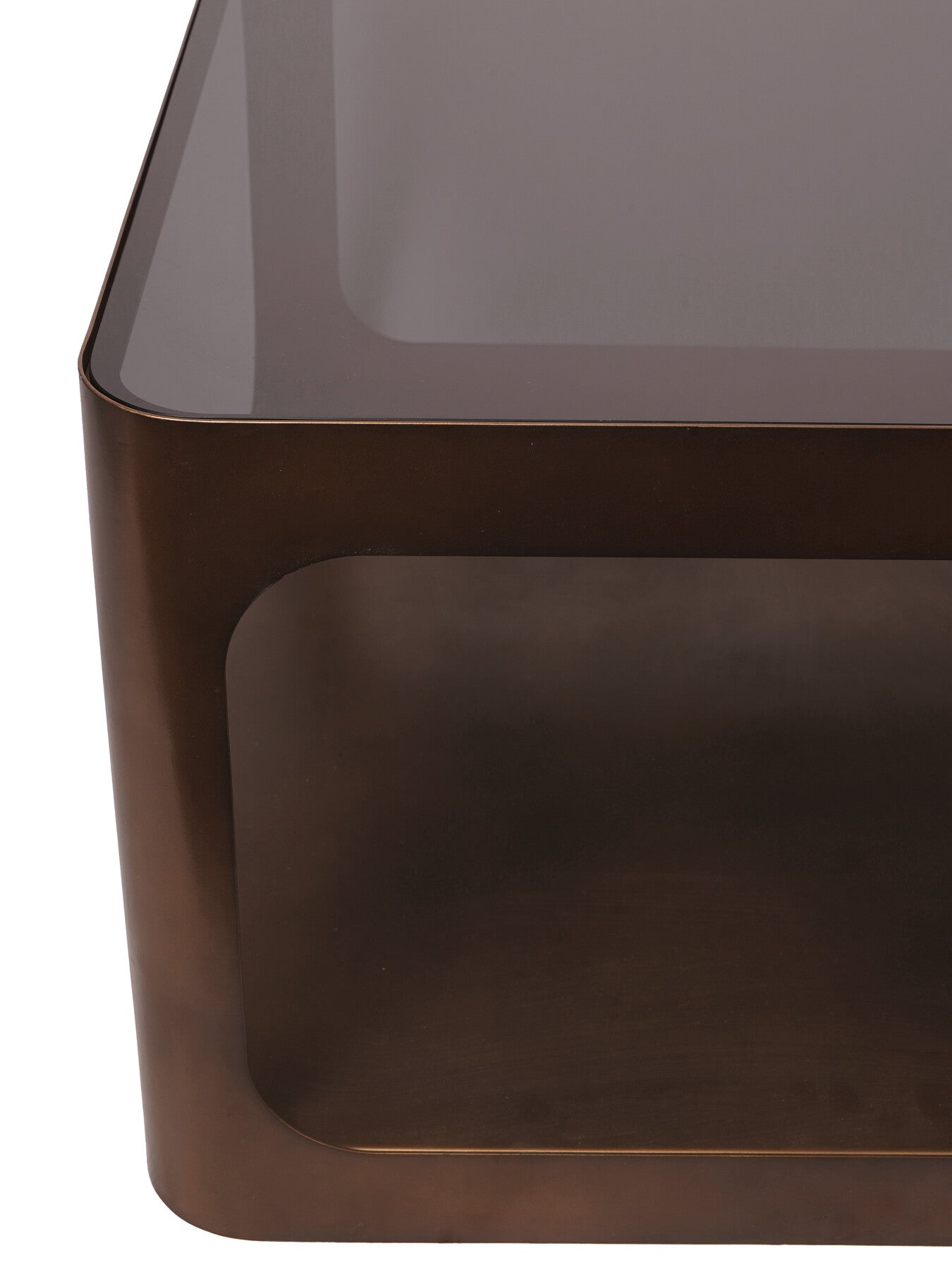 Thorpe Metal and Glass Square Coffee Table