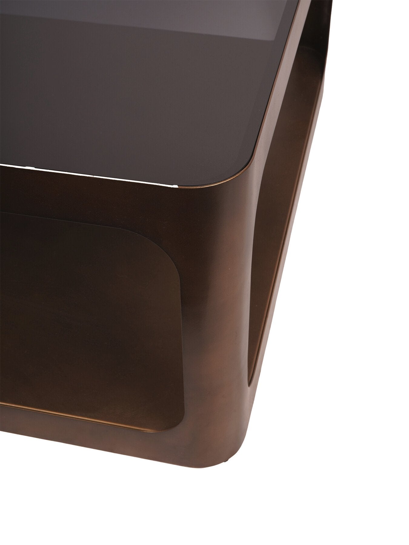 Thorpe Metal and Glass Square Coffee Table