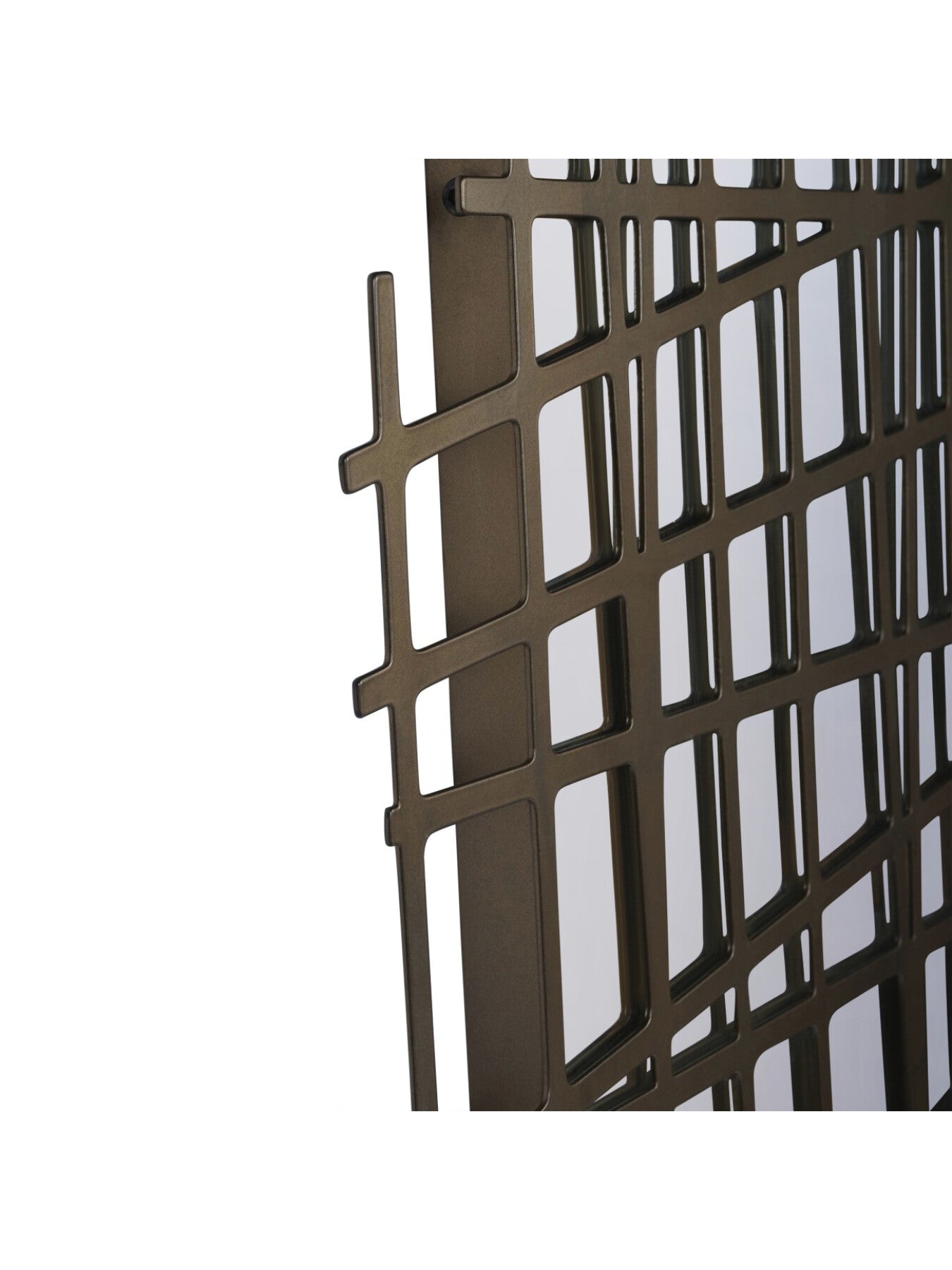 Lattice Wall Decor Mirror Brass Finish