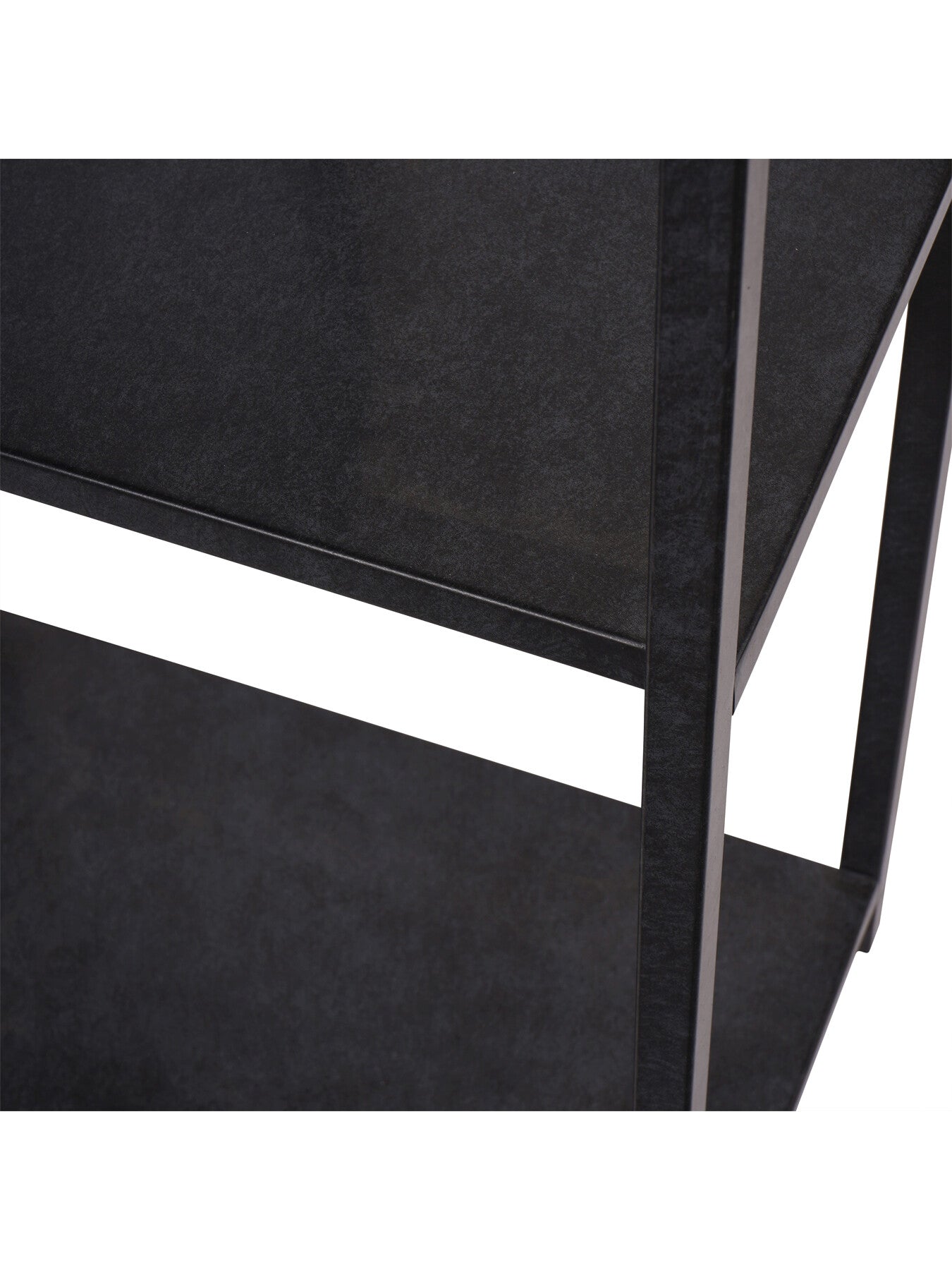 Brooks Tall Metal Shelving Unit Mottled Black