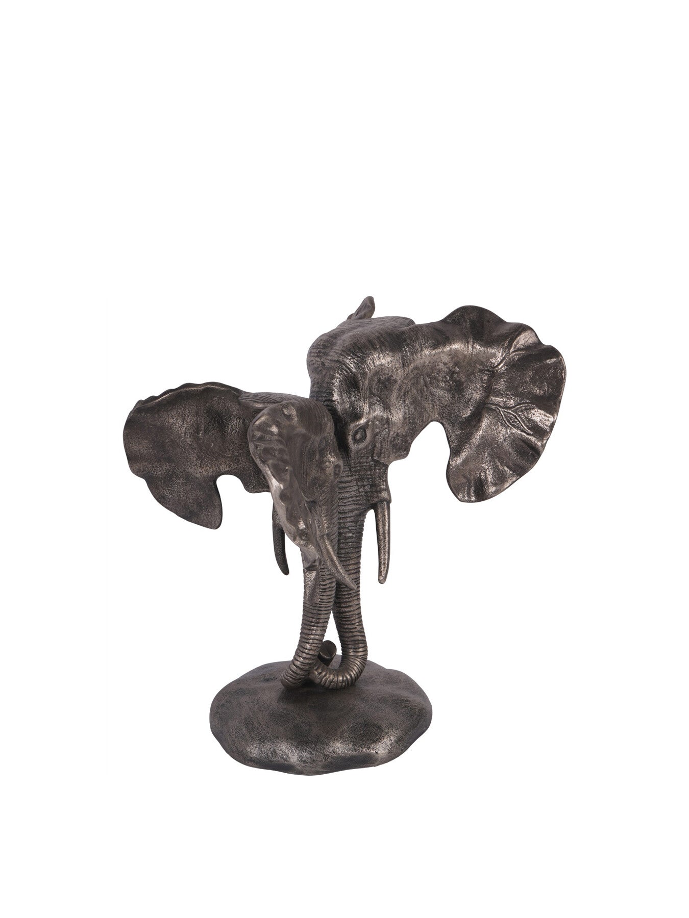 Kariba Cast Aluminium Nuzzling Elephants Sculpture