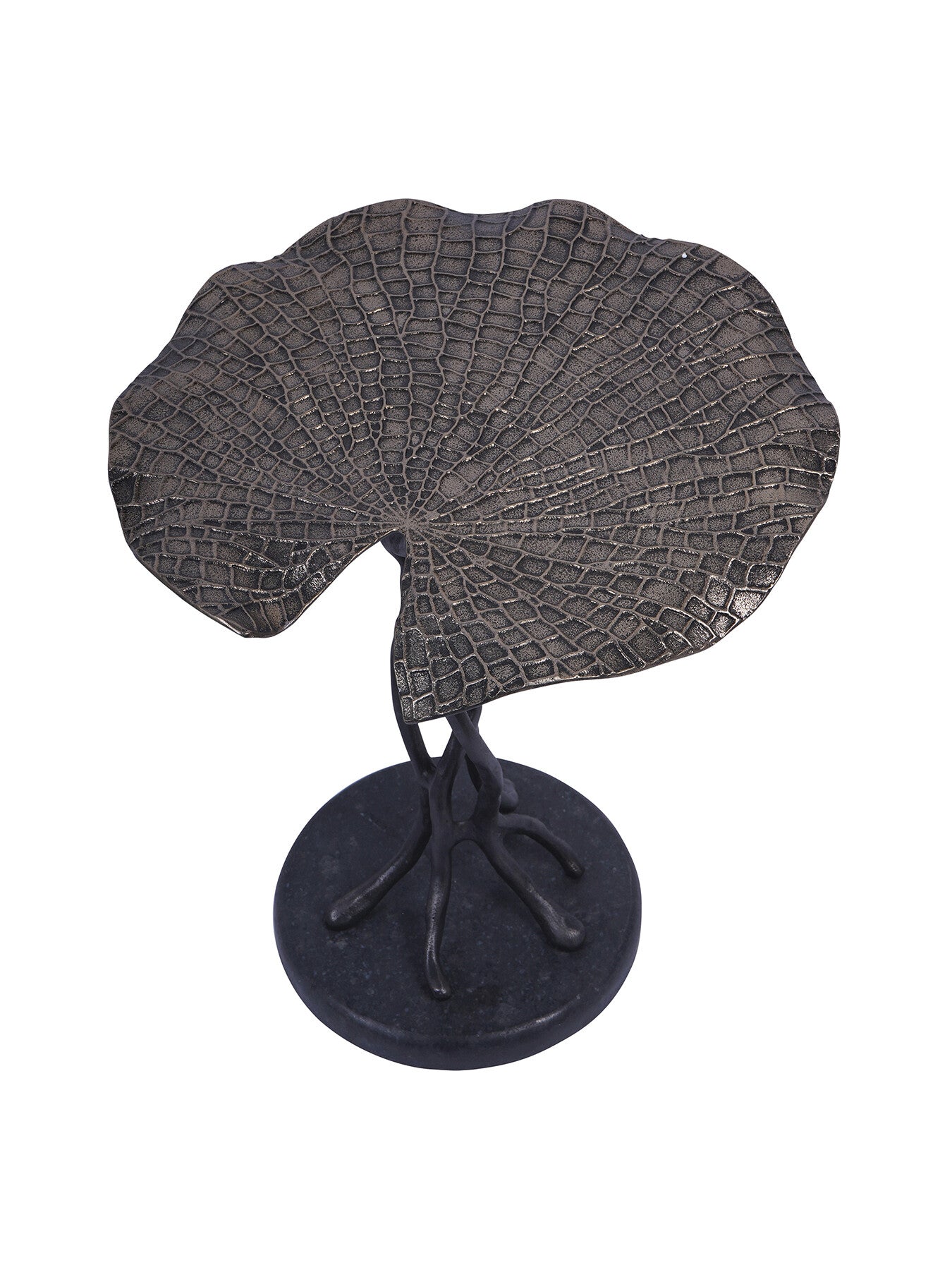 Lily Pad Leaf Side Table in Cast Aluminium