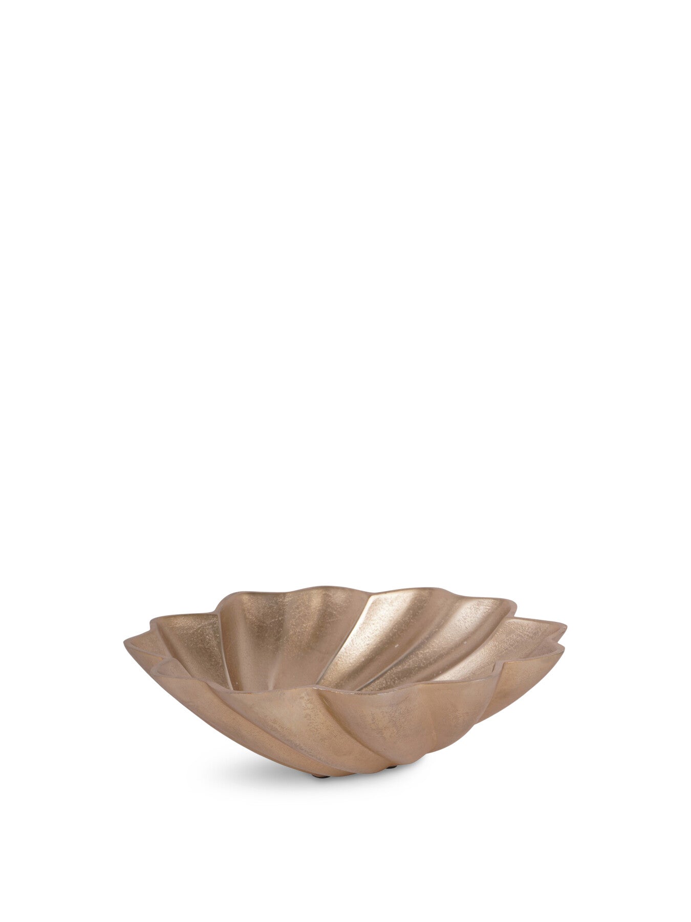 Marin Scallop Round Bowl Champagne Gold