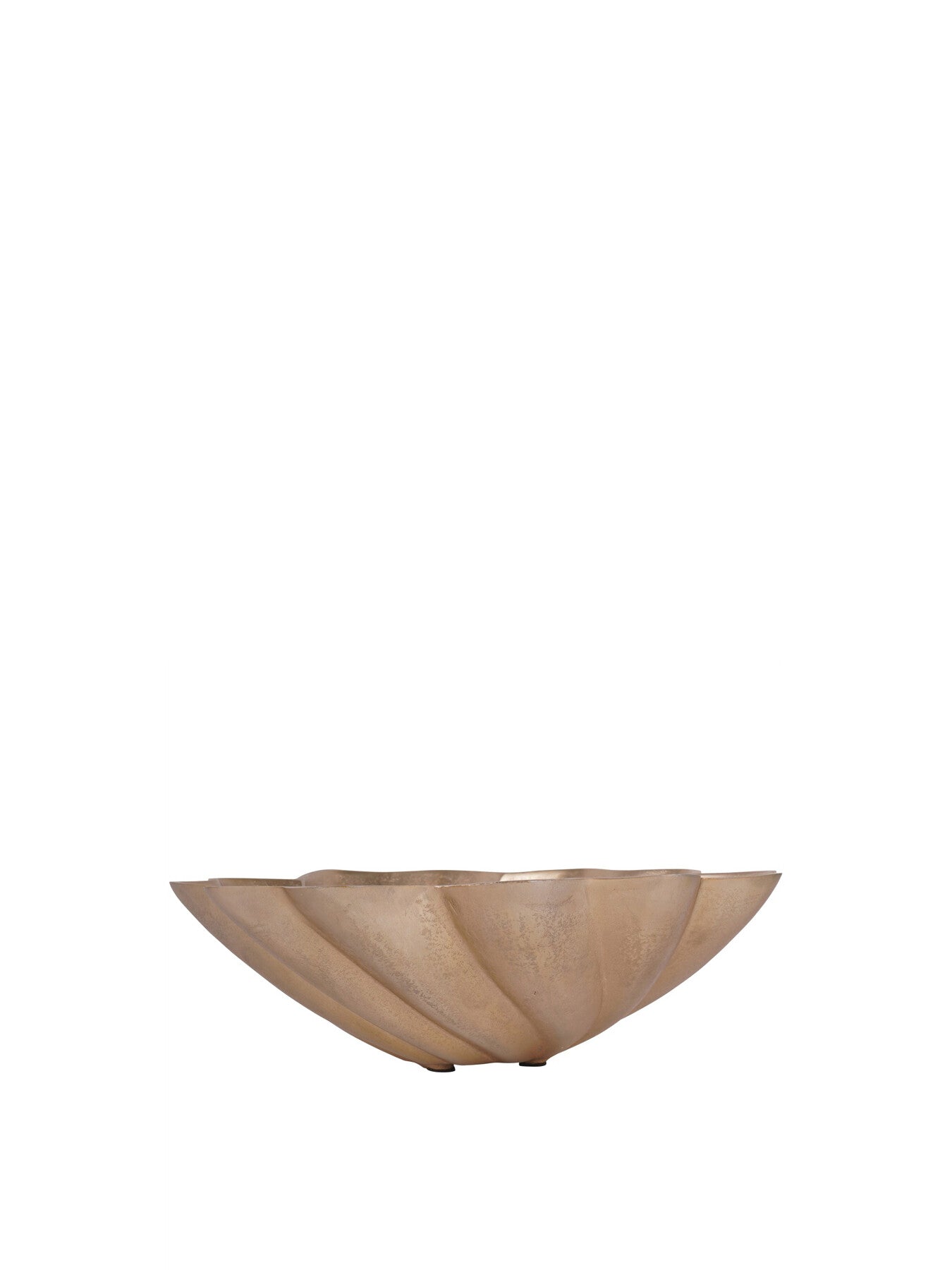 Marin Scallop Round Bowl Champagne Gold
