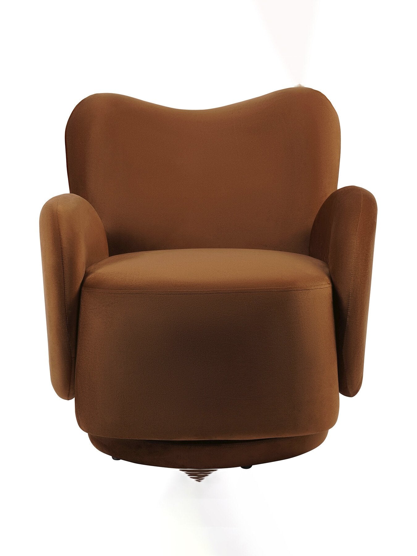 Bingham Upholstered Swivel Chair Soft Caramel