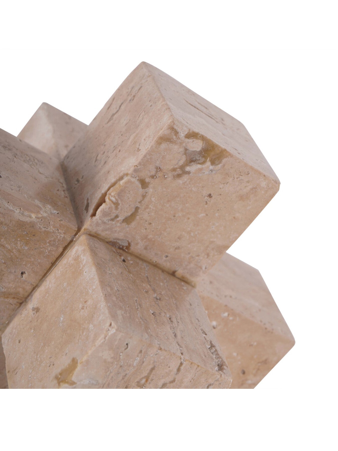Catania Travertine Cross Sculpture