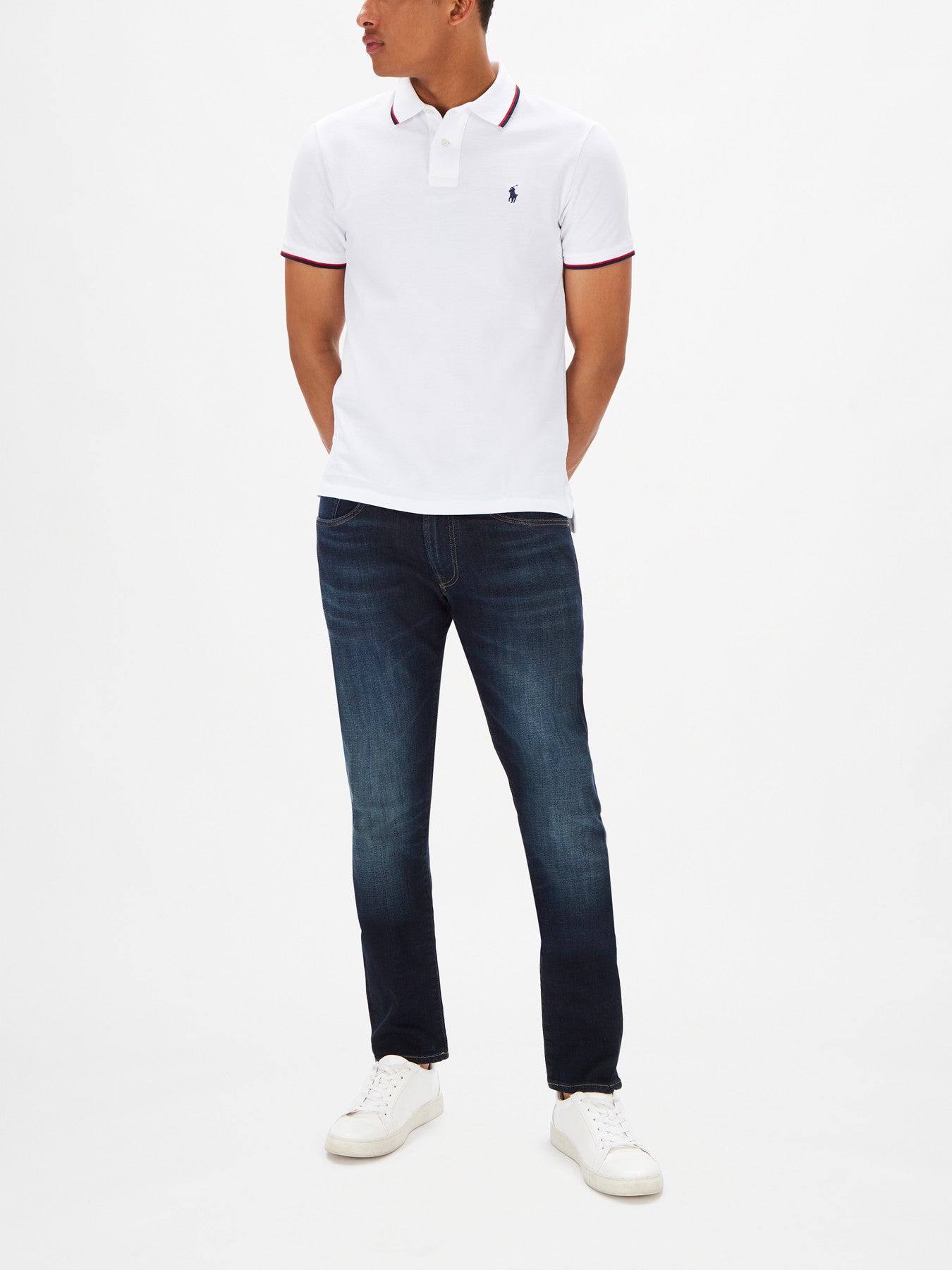 Mesh Tipped Short Sleeve Custom Fit Polo Shirt