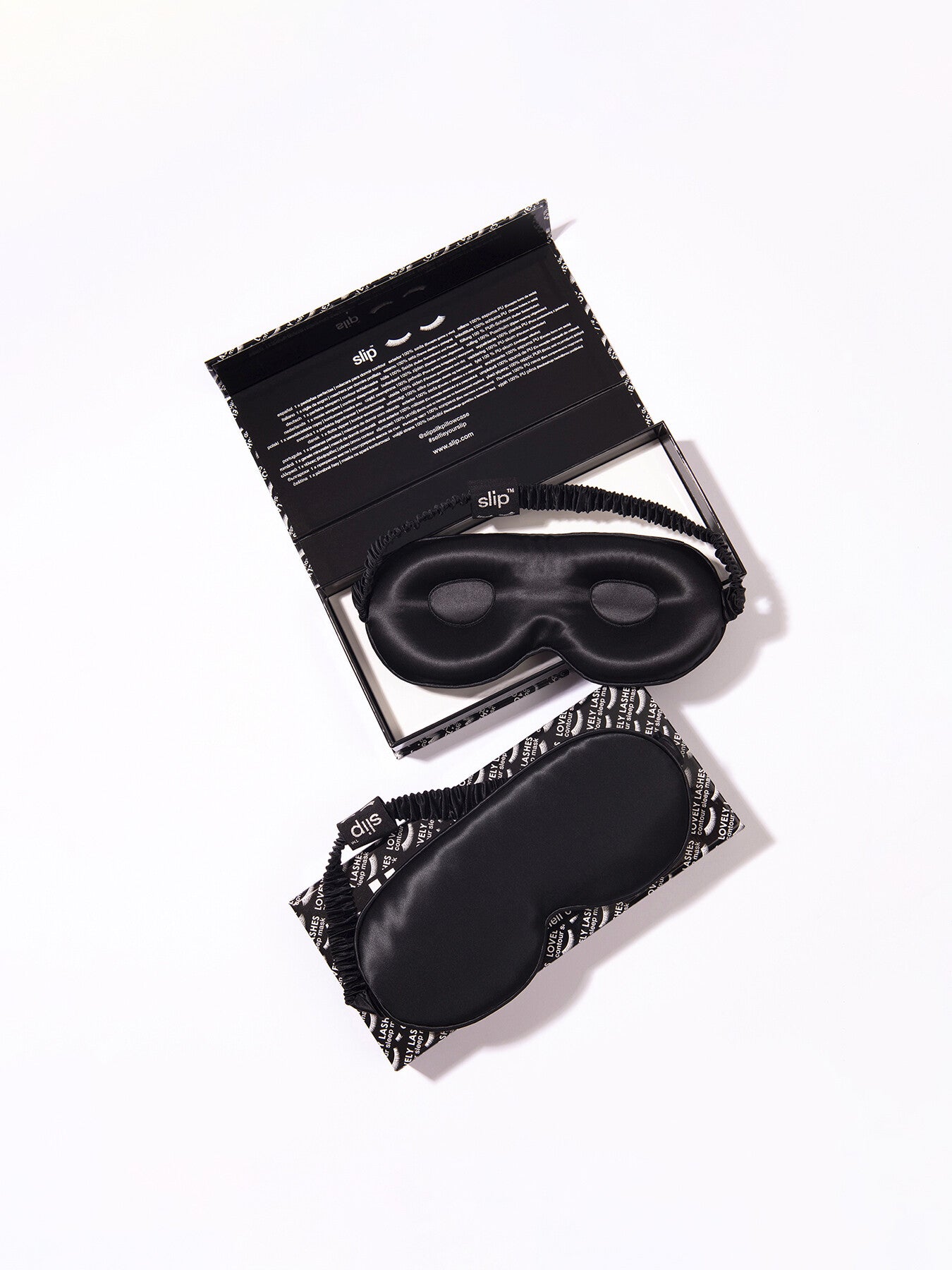 slip pure silk contour sleep mask - black
