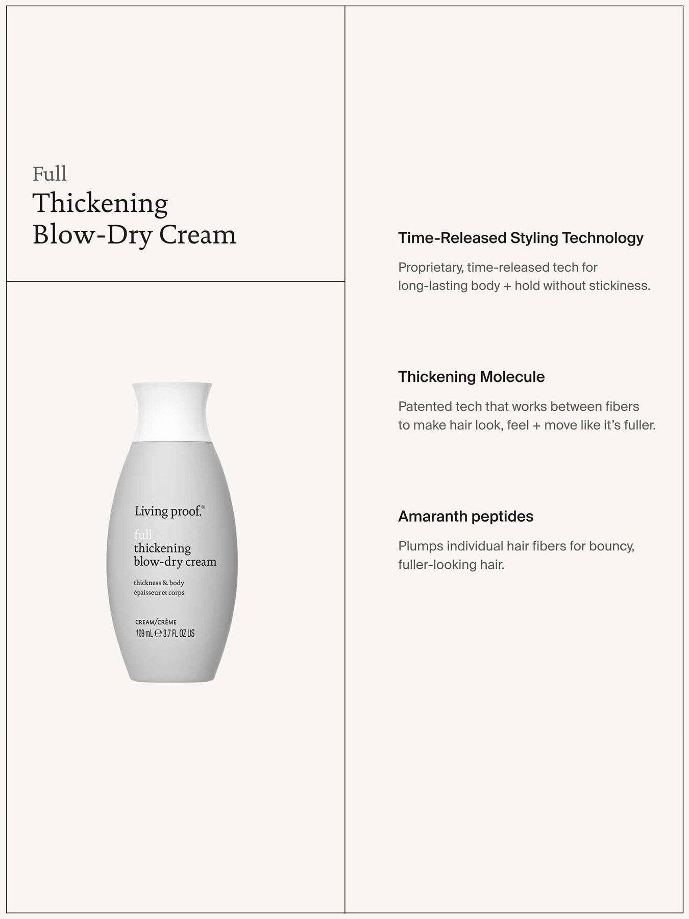 Full Thickening Blow Dry Cream 109ml