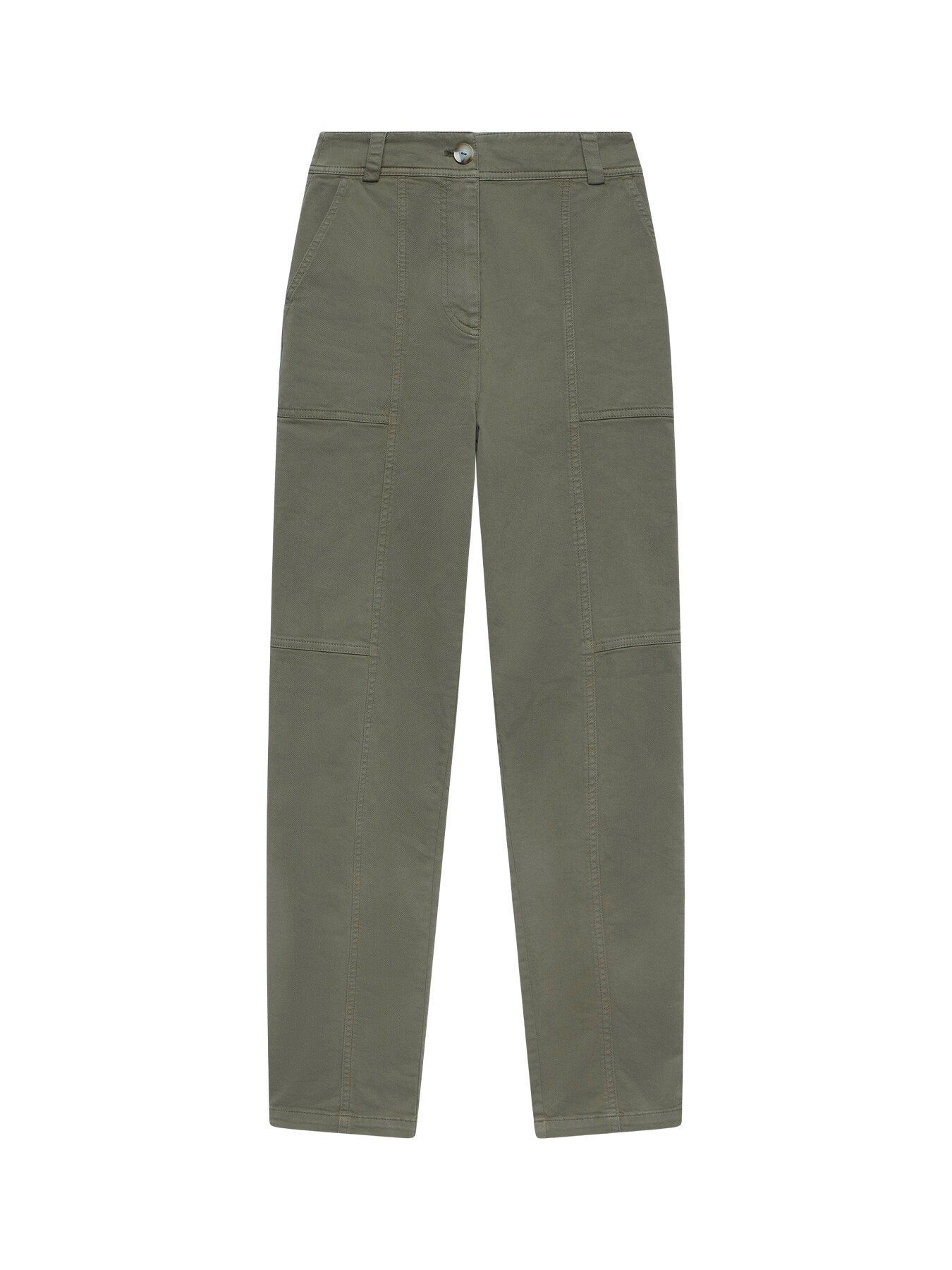 Cotton Blend Tapered Chinos
