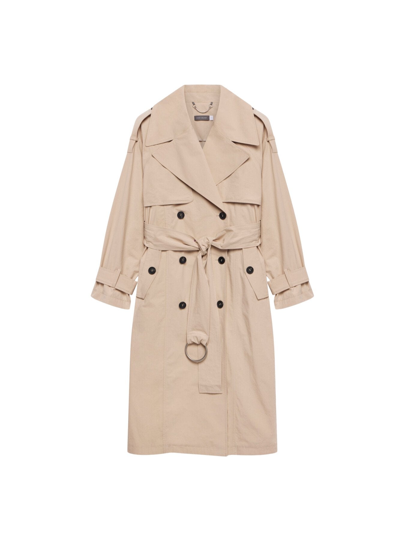 Beige Oversized Trench Coat