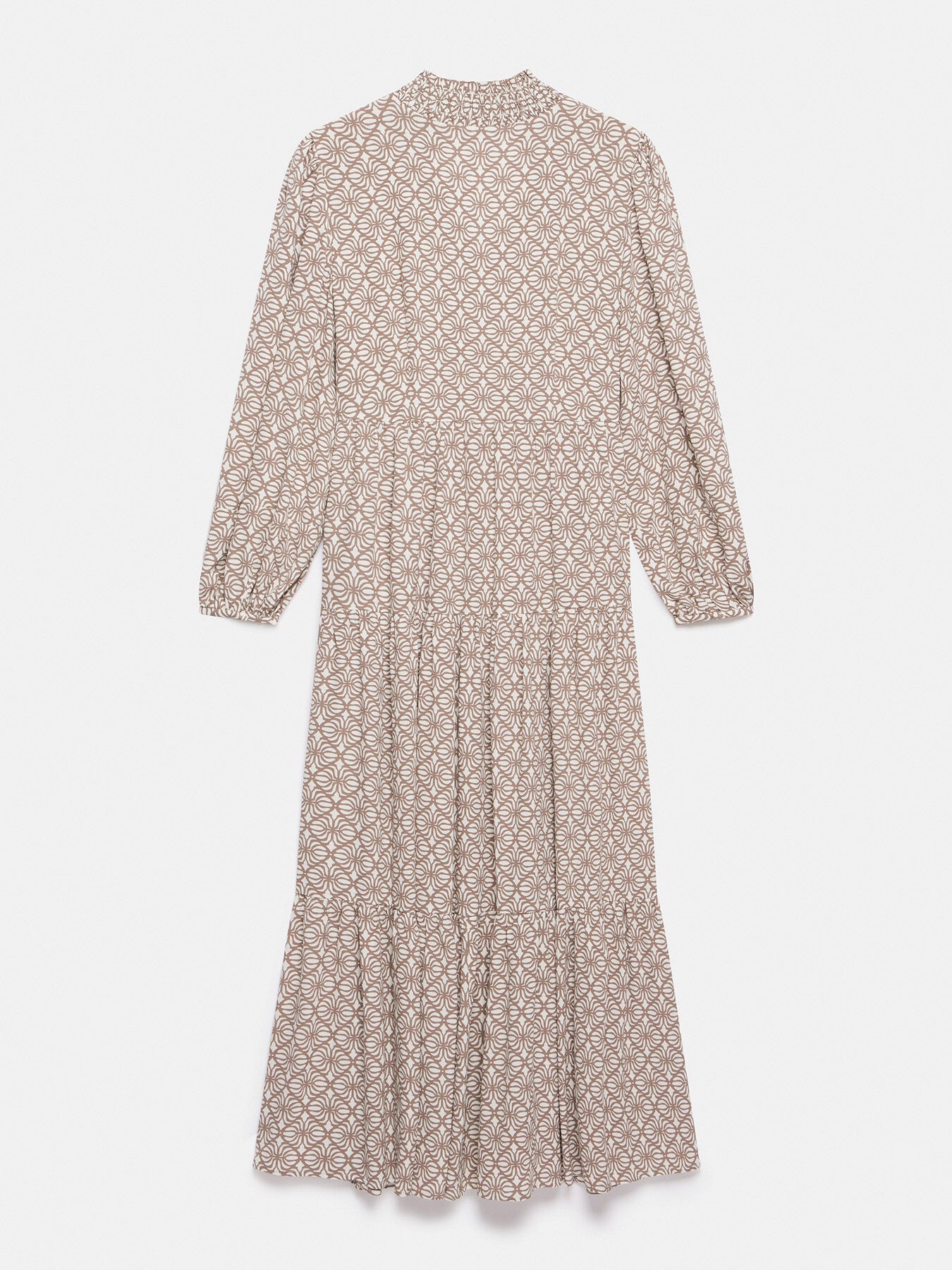 Brown Printed Maxi Dress