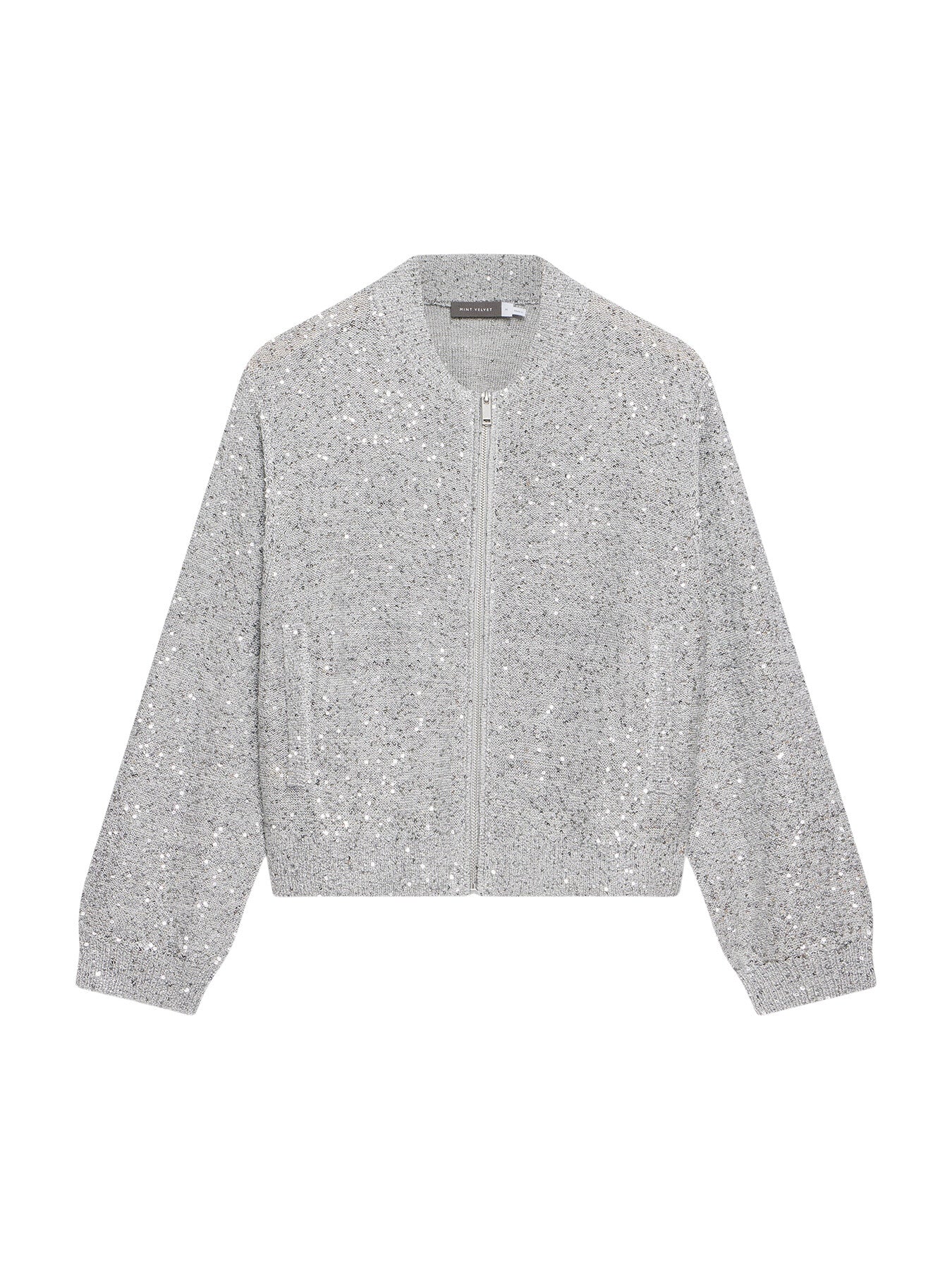 Sequin Bomber Cardigan