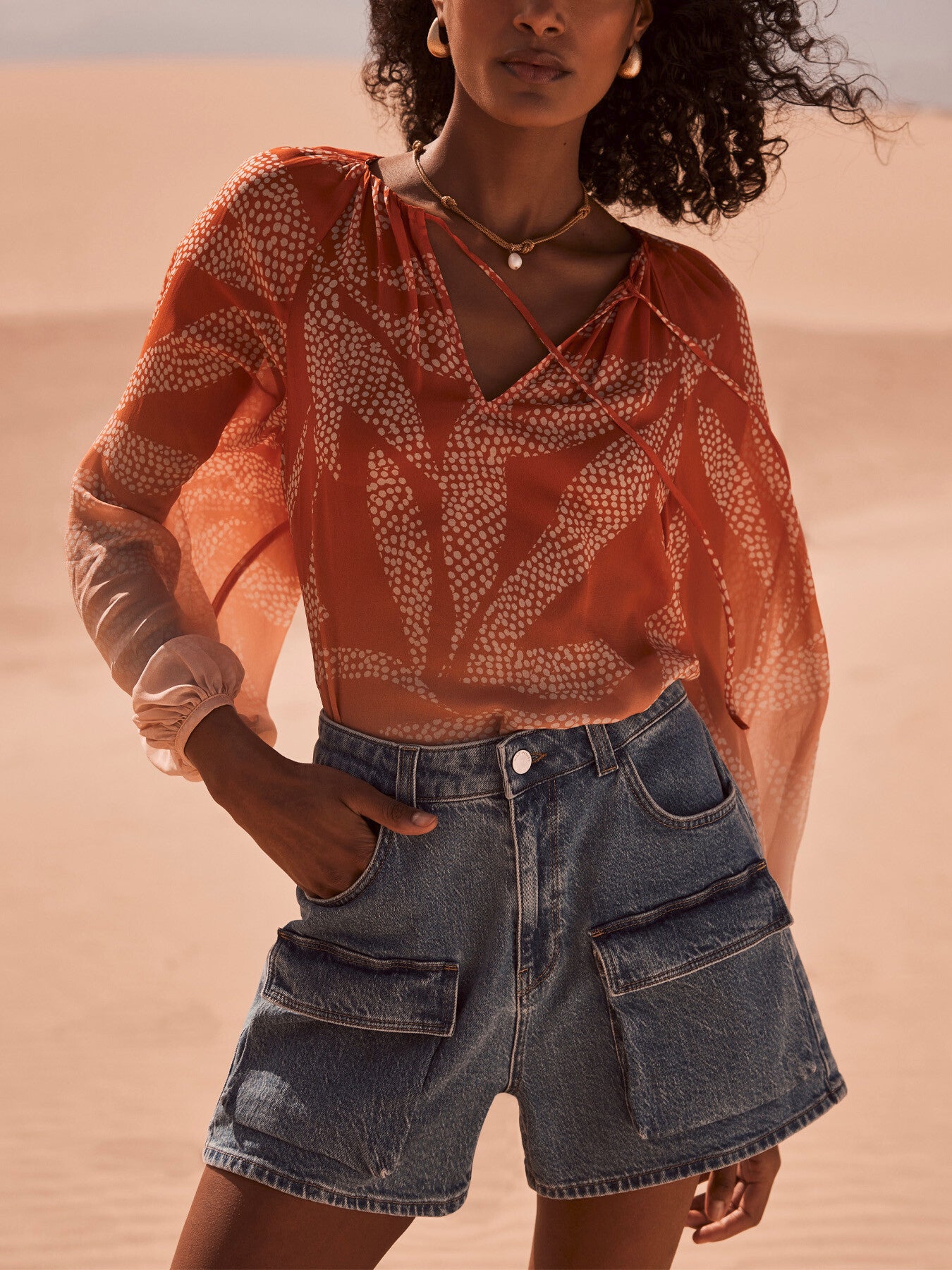 Abstract Print Blouse