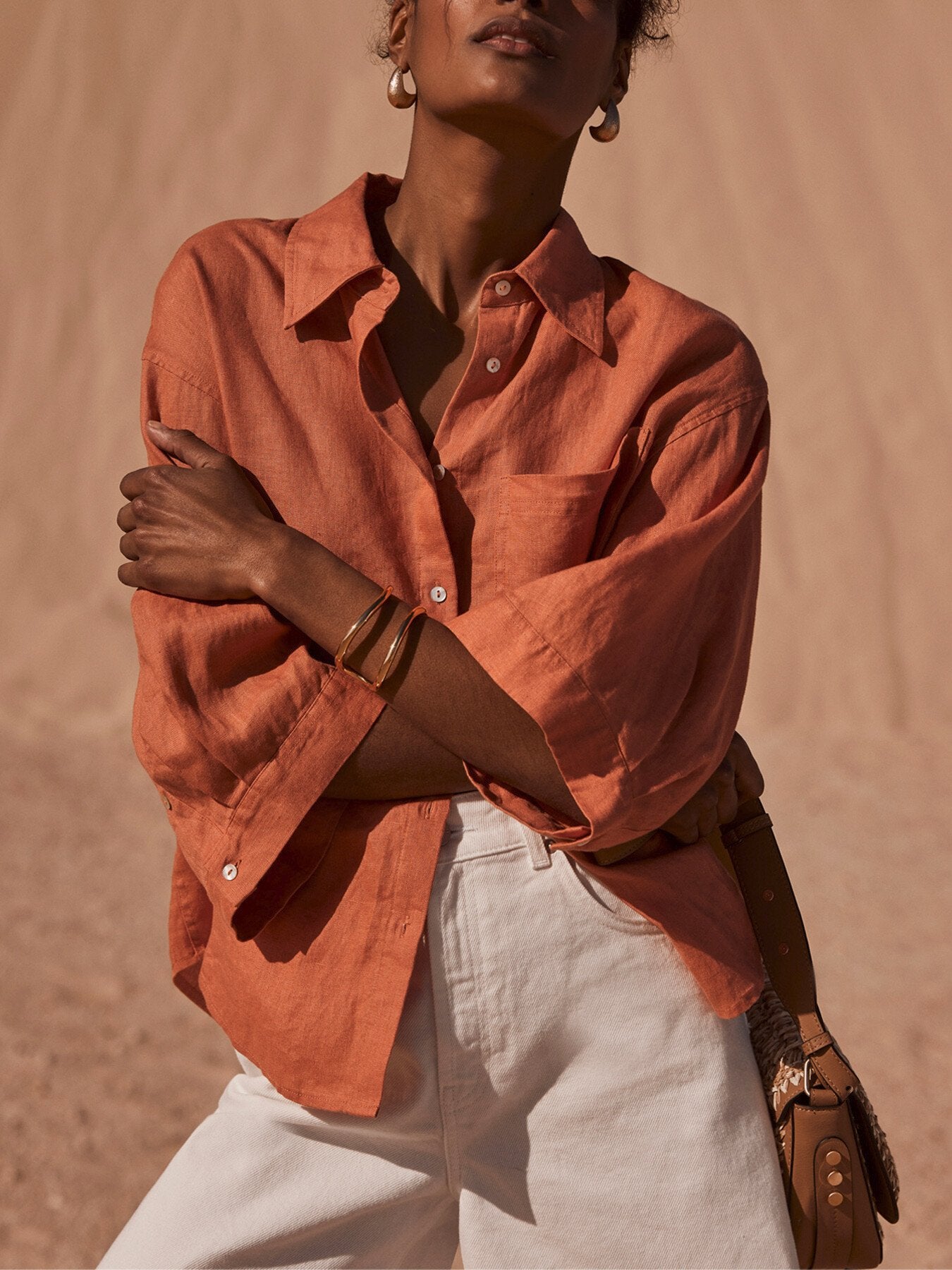 Rust Linen Shirt