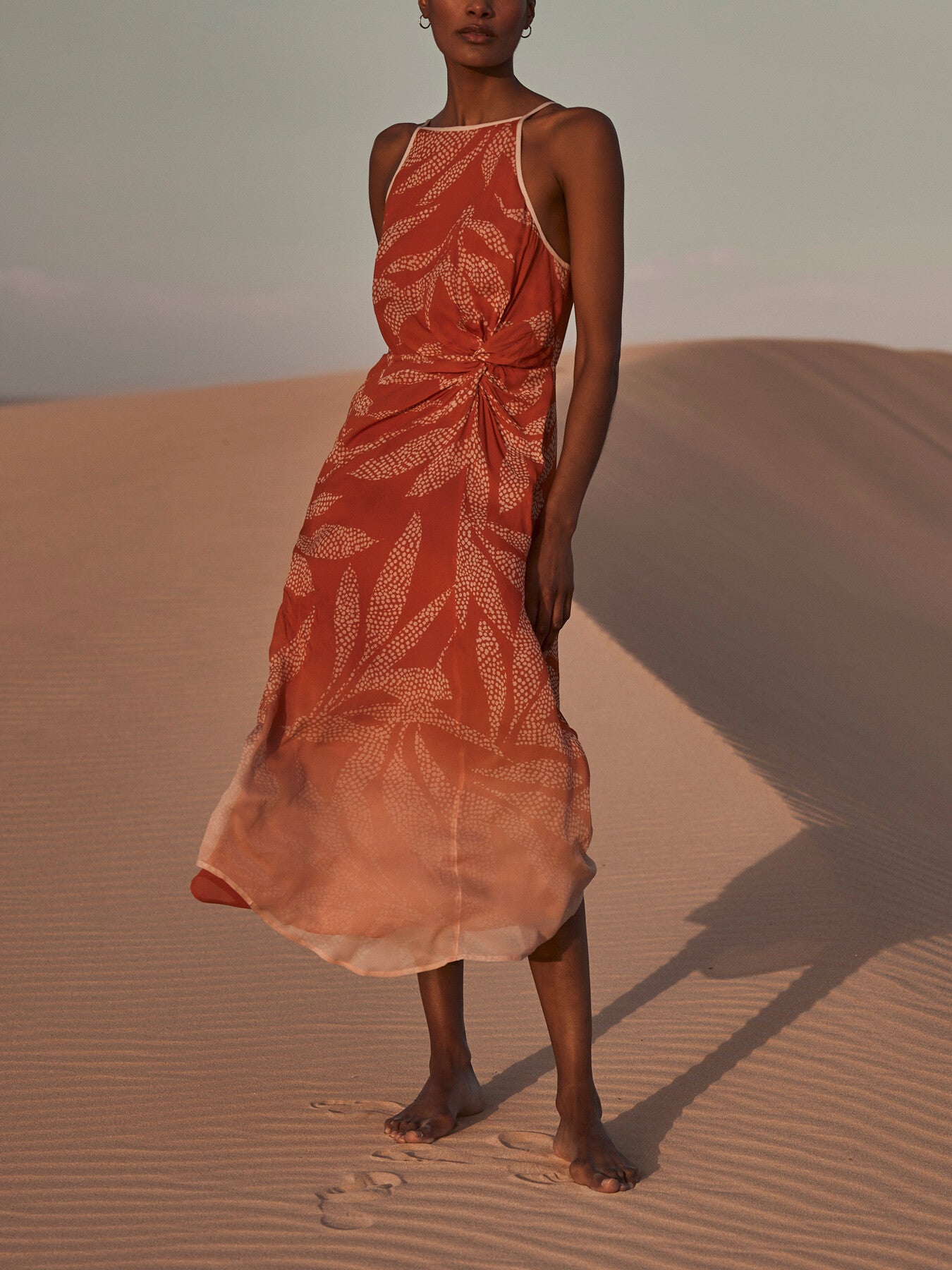 Printed Halter Maxi Dress